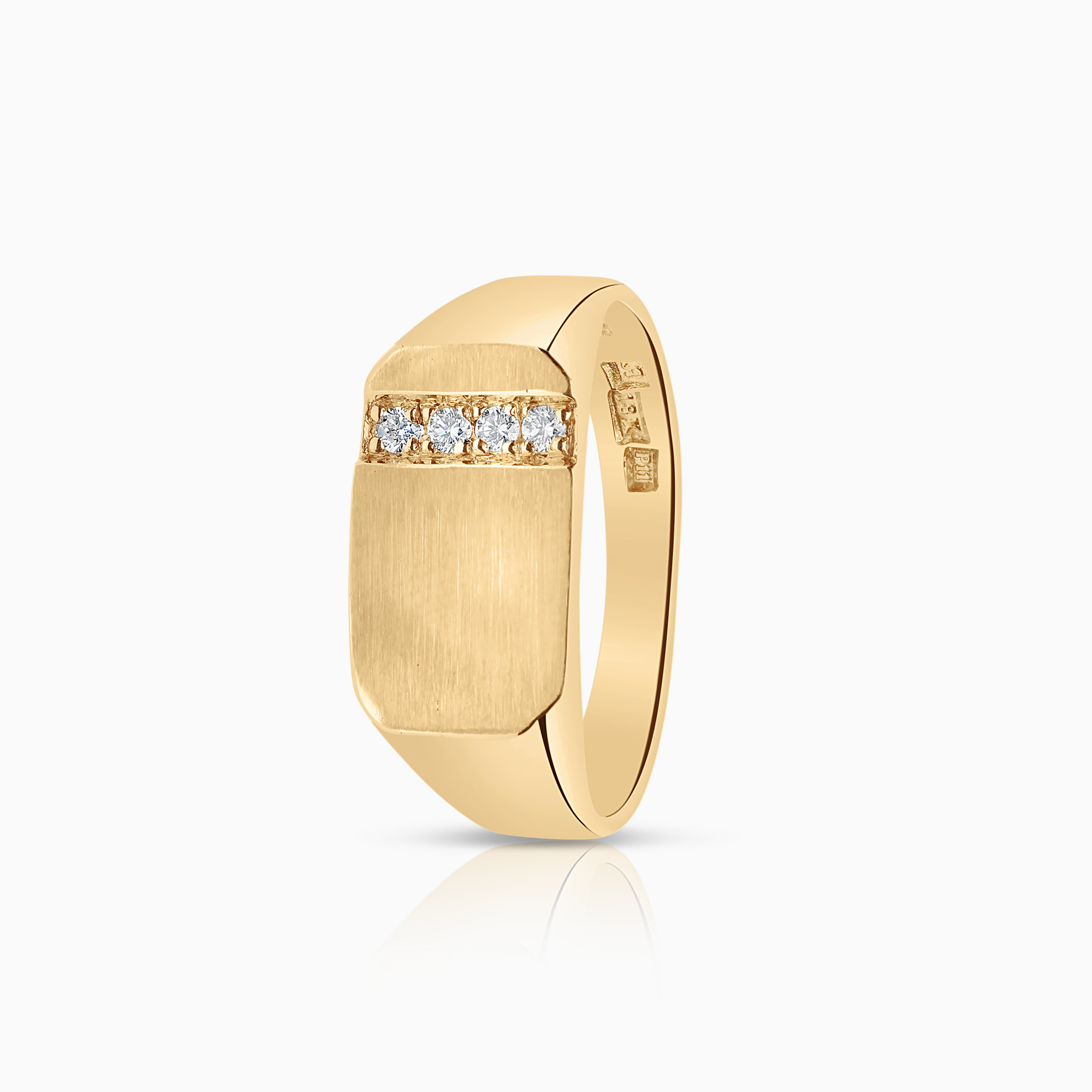 Klackring 0,08ct 18K guld