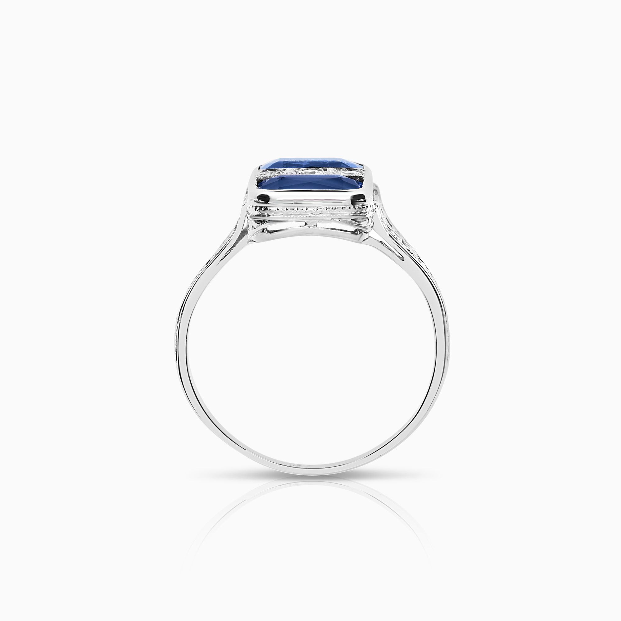 Diamantring 0,06ct 18K hvitt gull