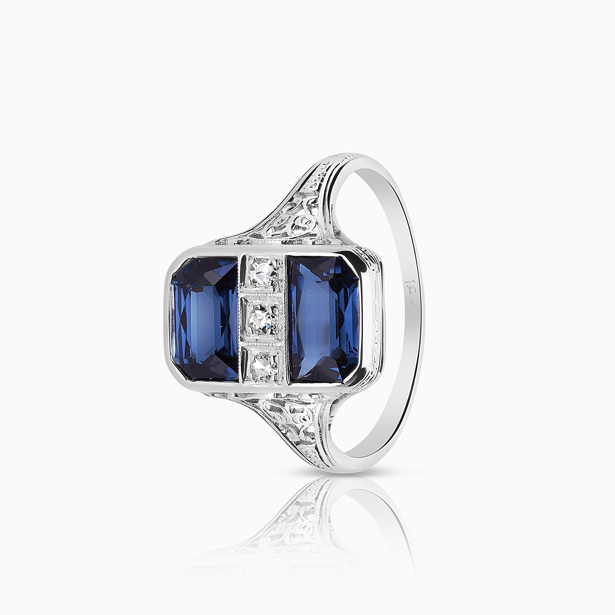 Diamantring 0,06ct 18K hvitt gull