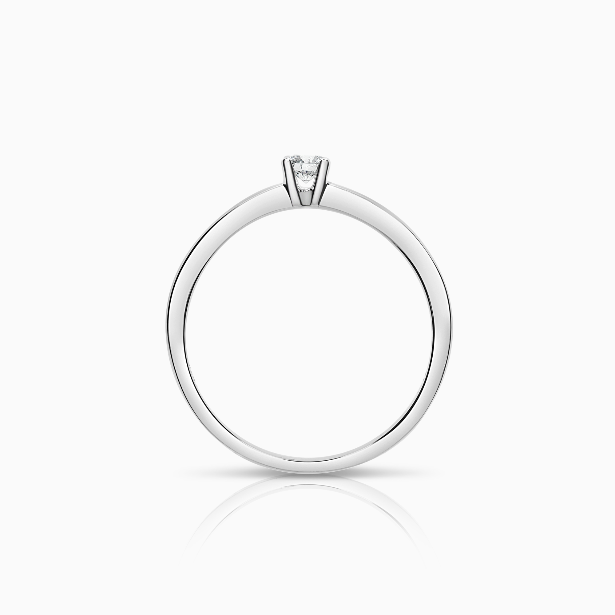 Solitaire Ring 0.11ct 18K White Gold