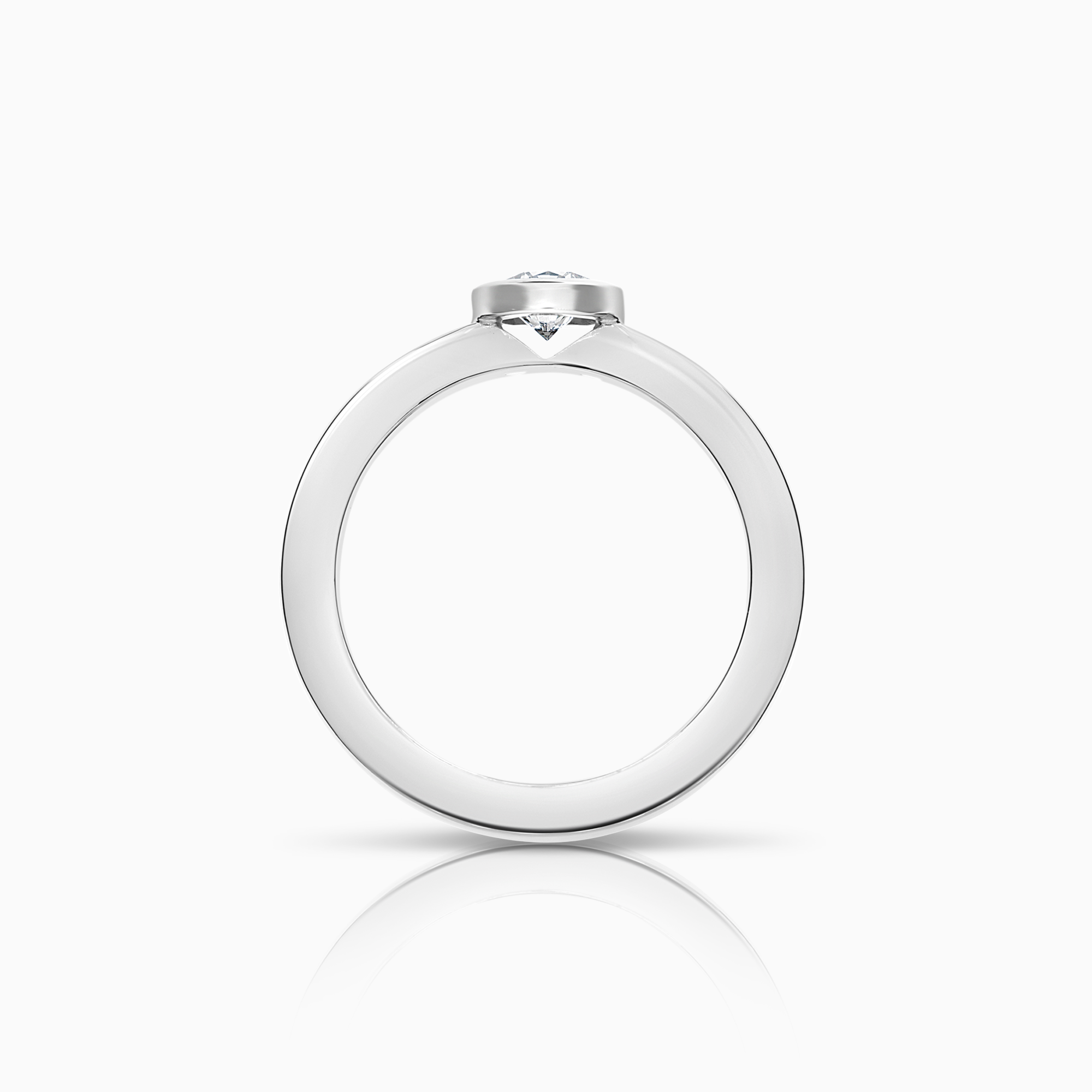 Solitaire ring 0.50ct 18K white gold