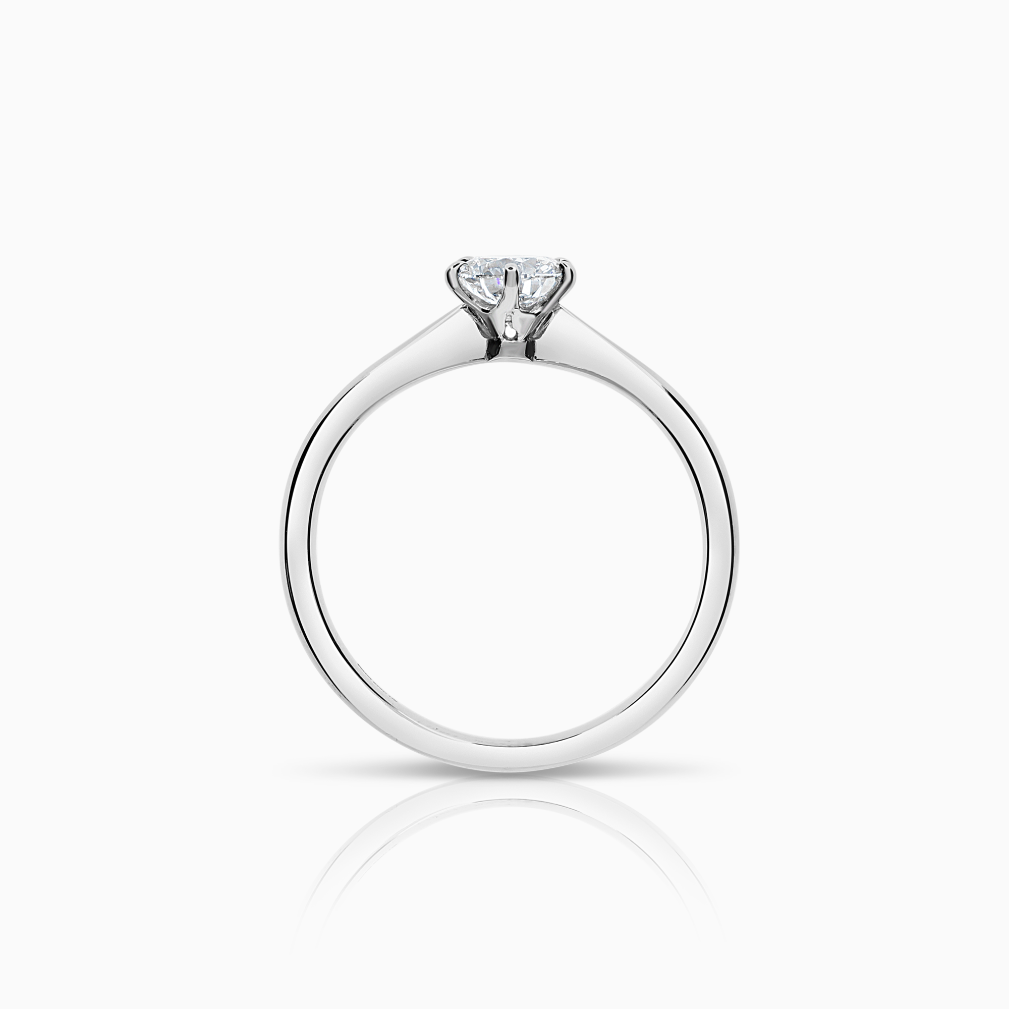 Solitaire ring 0.50ct 18K white gold