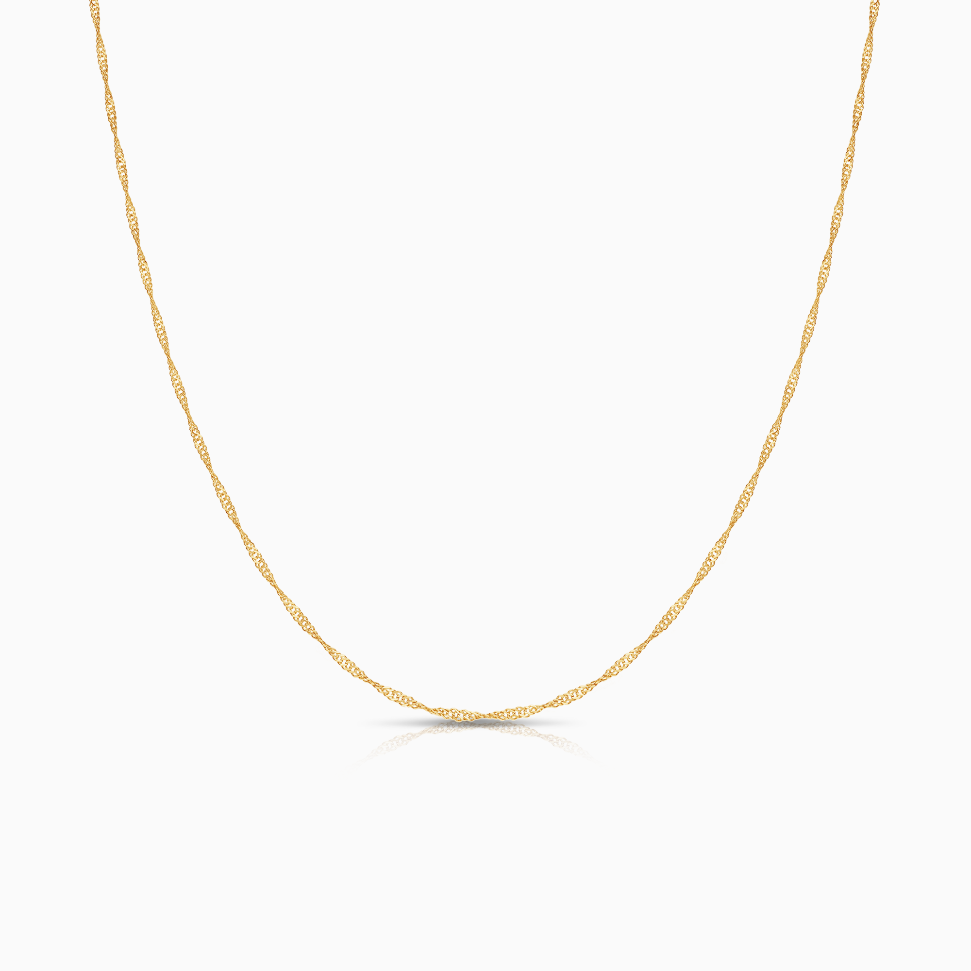 Singapore halskjede 1,28g 18K gull