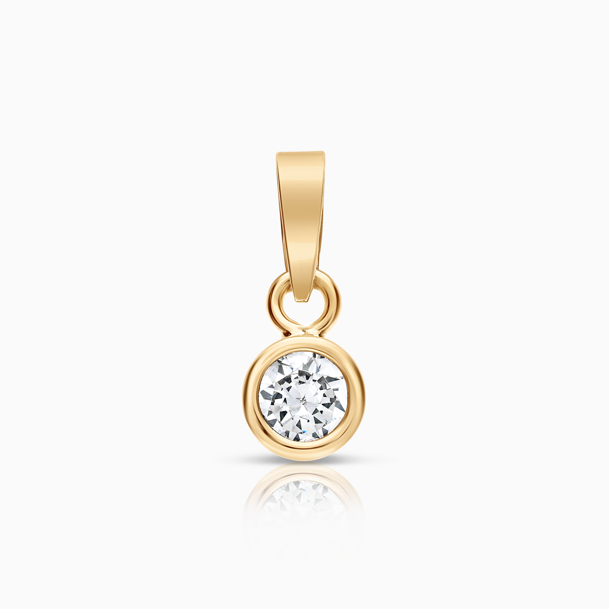 Solitärhänge Cubic Zirconia 0,80g 18K guld