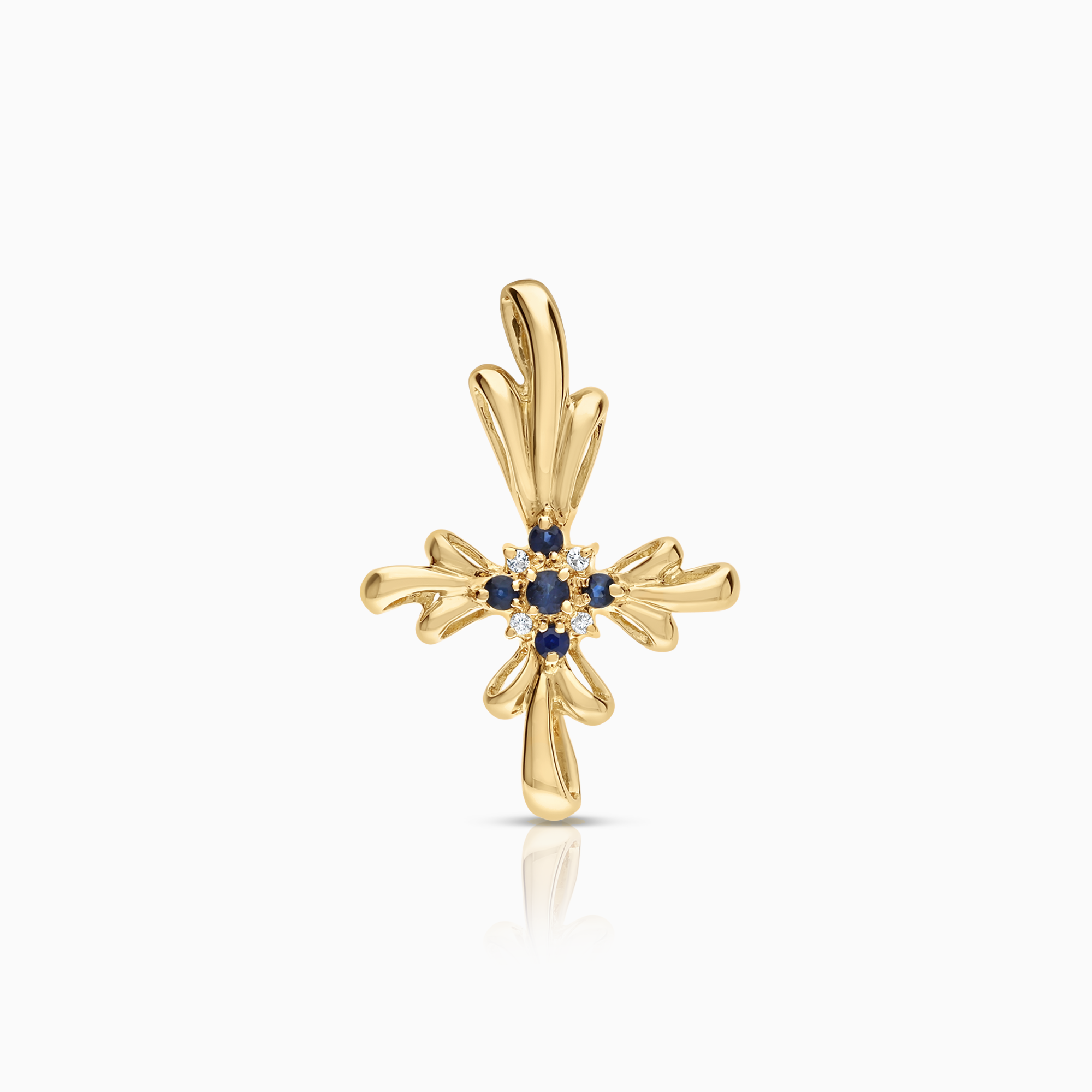 Korshänge 0,04ct 18K guld