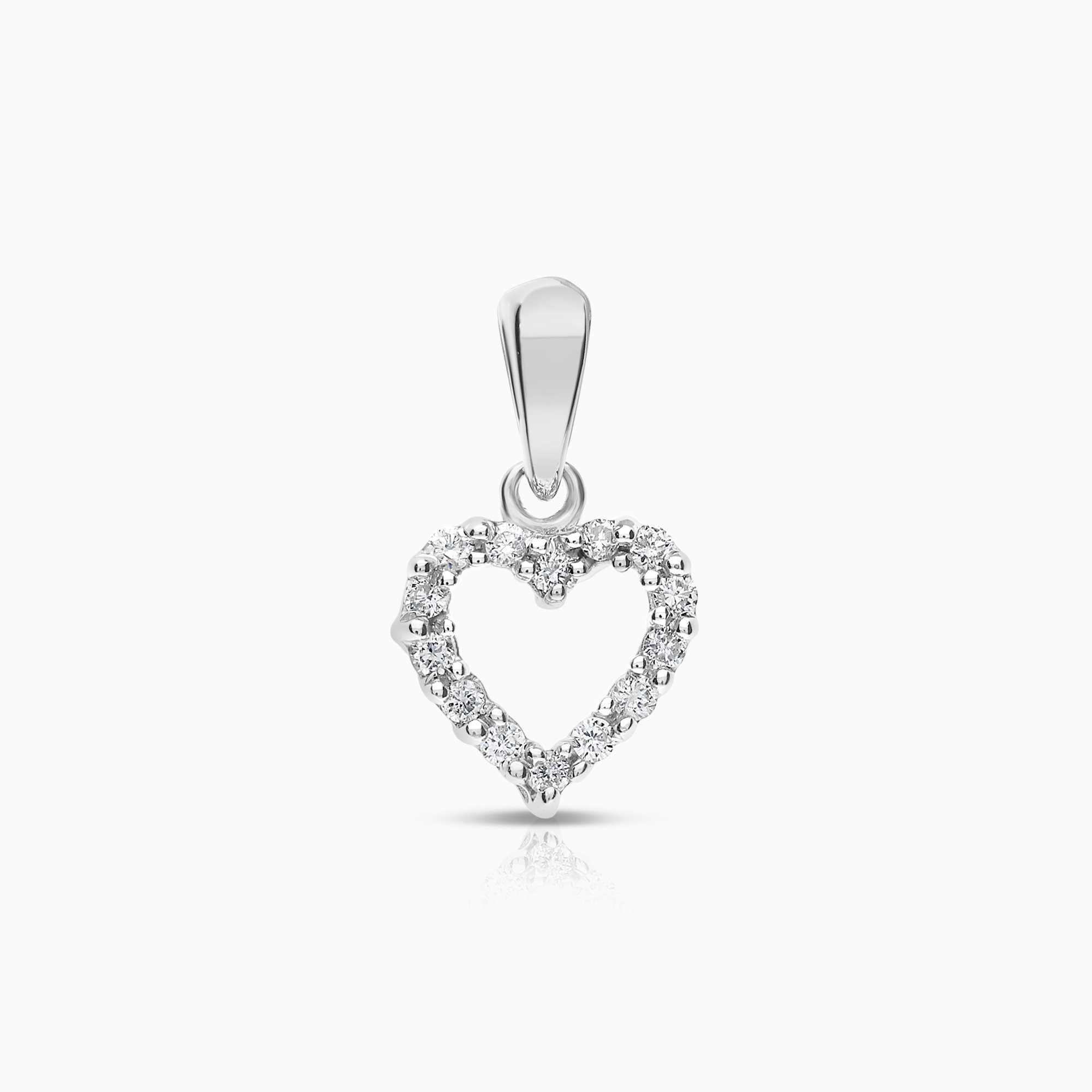 Hjärthänge 0,08ct 18K vitguld