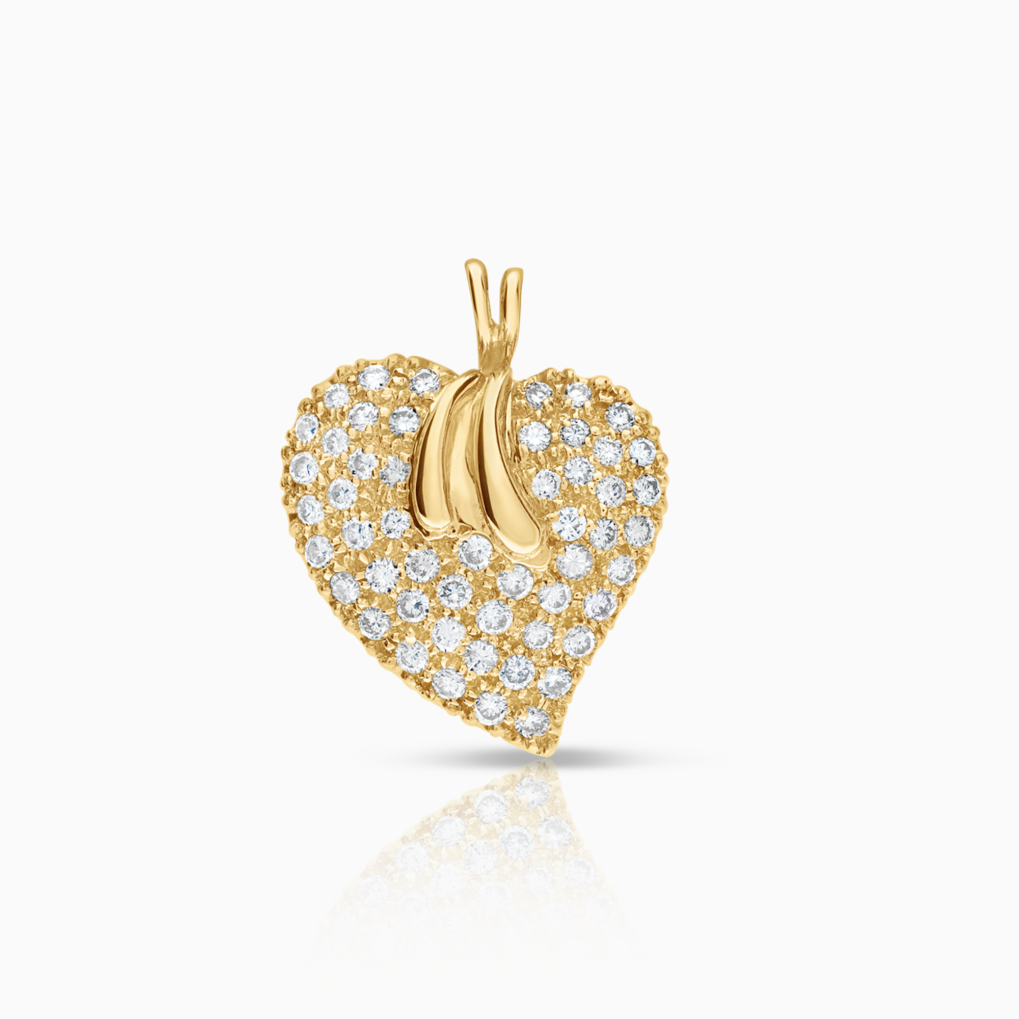 Hängehjärta 1,04ct 18K gulguld