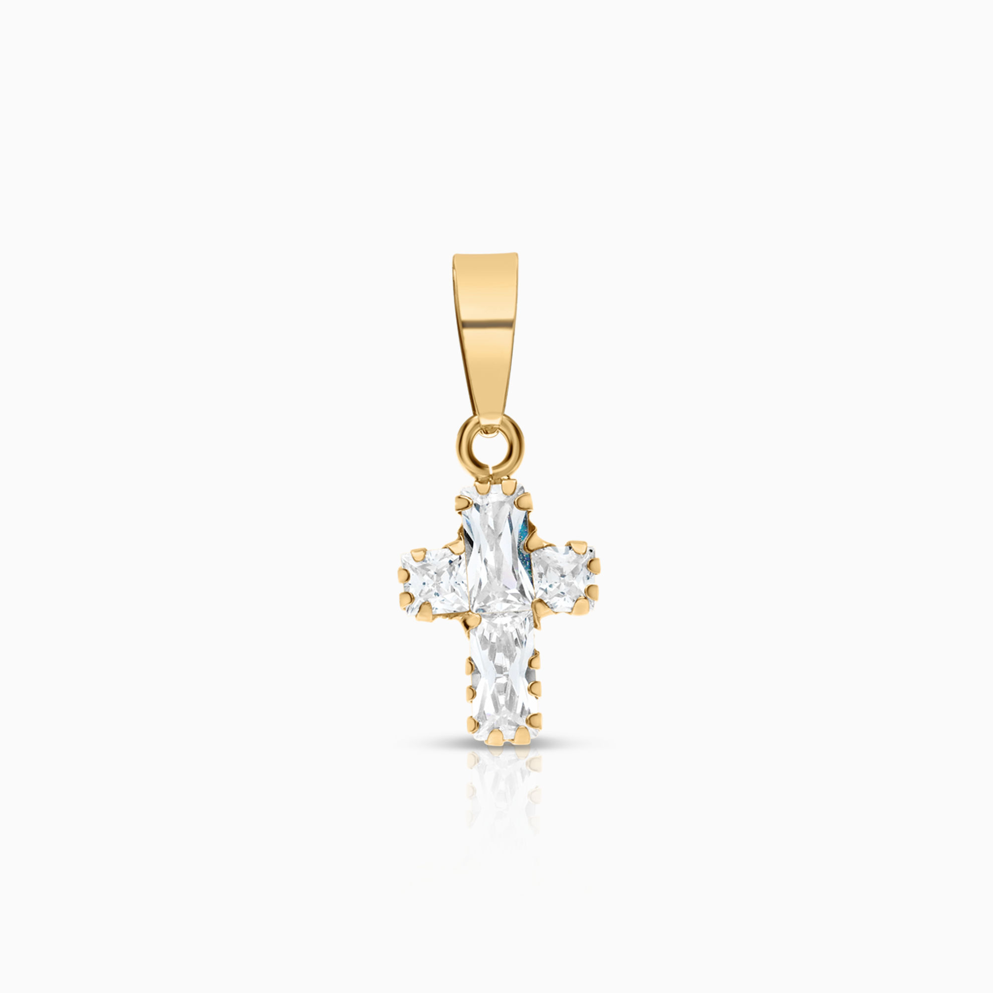 Hänge kors med cubic zirconia 0,47g 18K guld