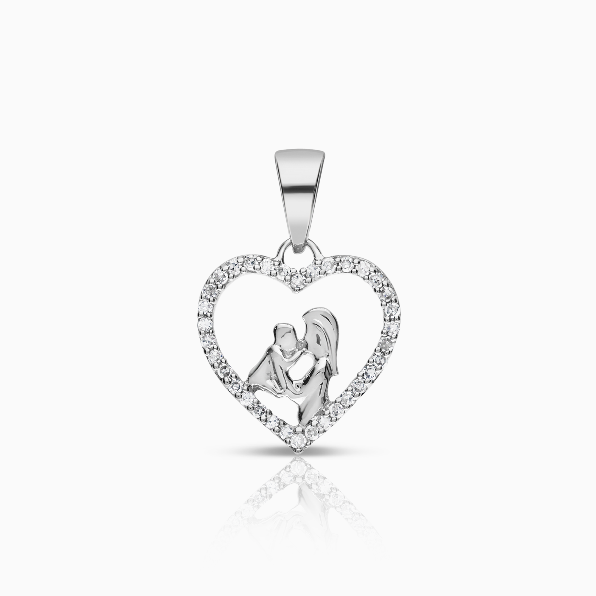 Hjärthänge 0,11ct 18K vitguld