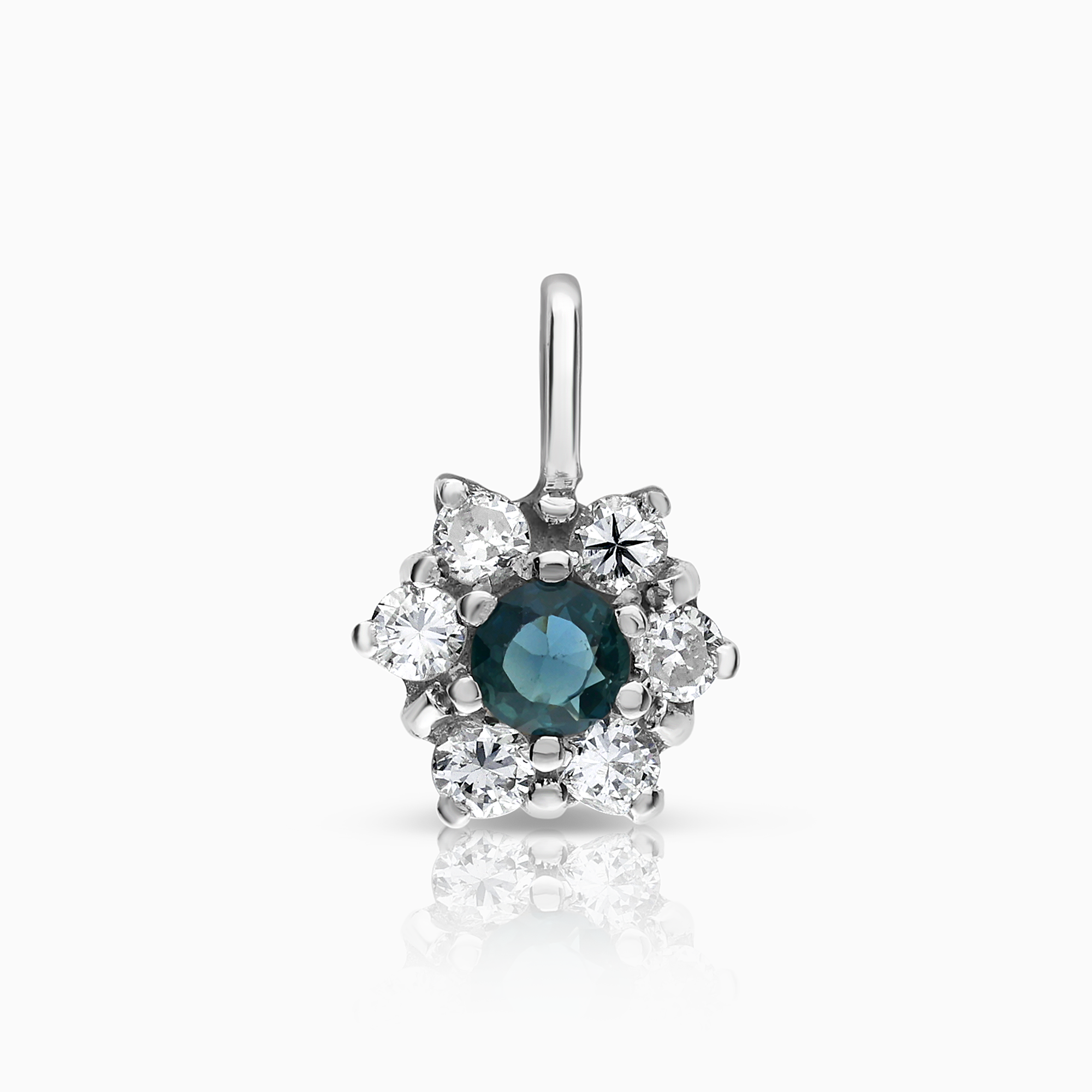 Diamantheng 0,18ct 18K hvitt gull