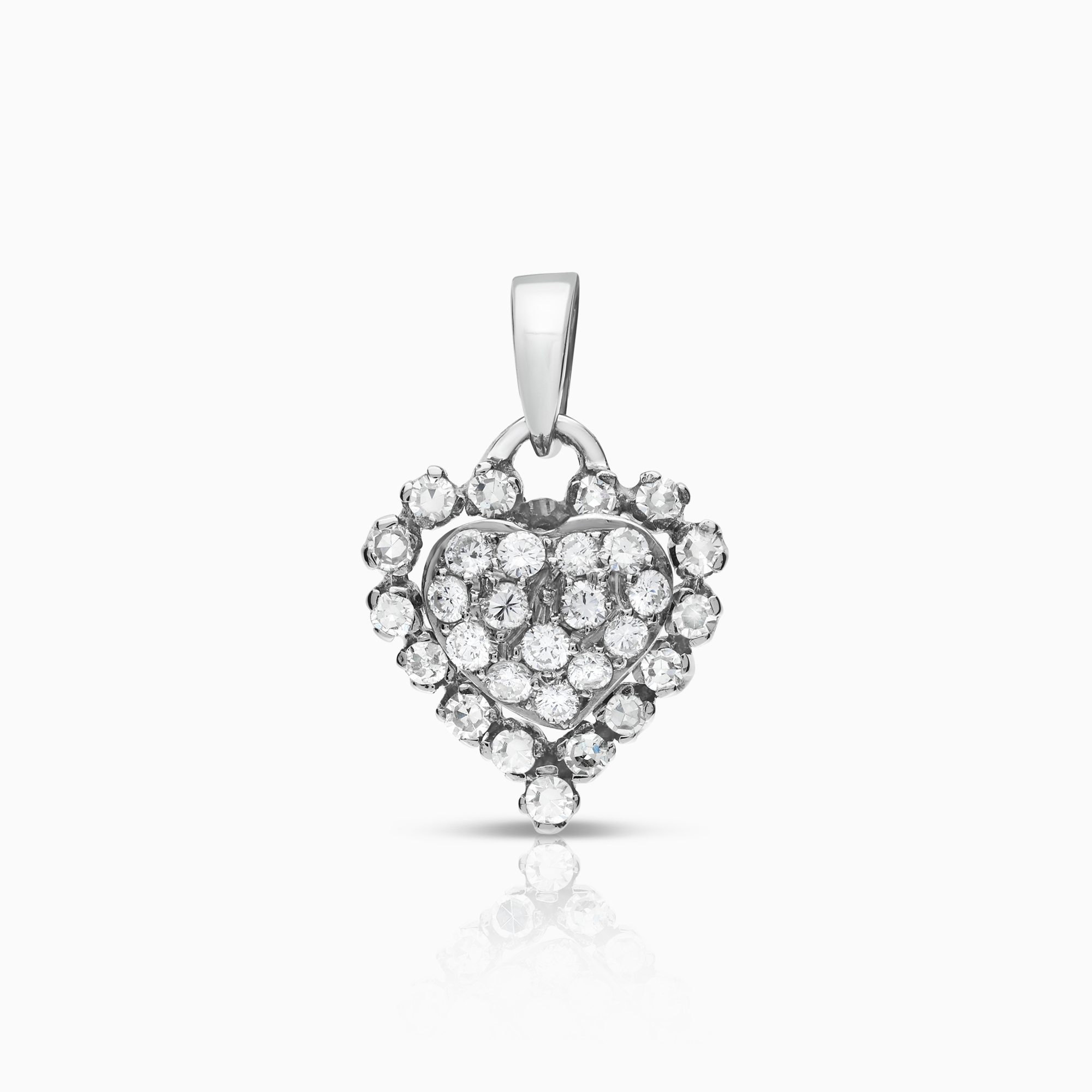 Hjärthänge 0,58ct 18K vitguld