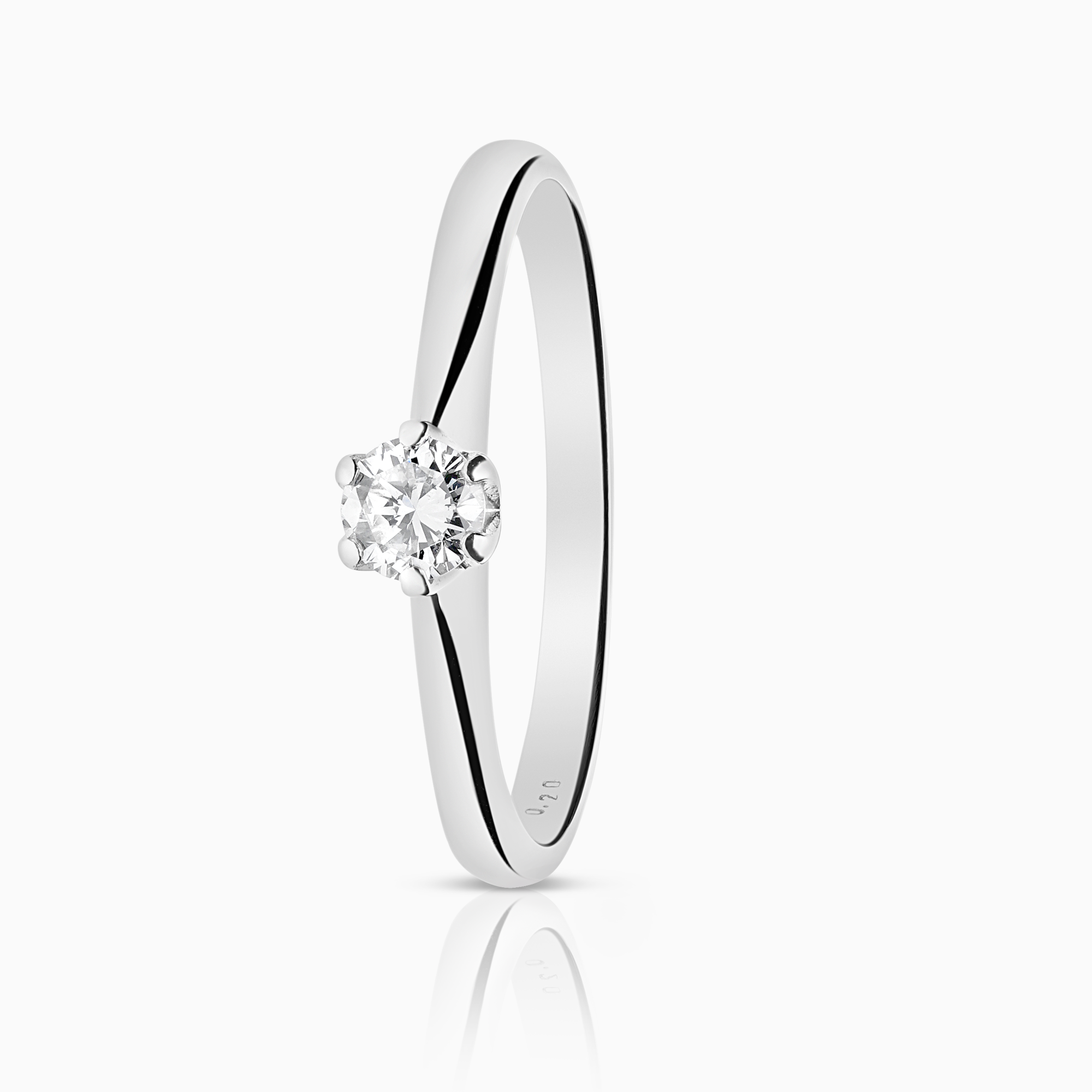 Solitärring 0,20ct 950 Platina