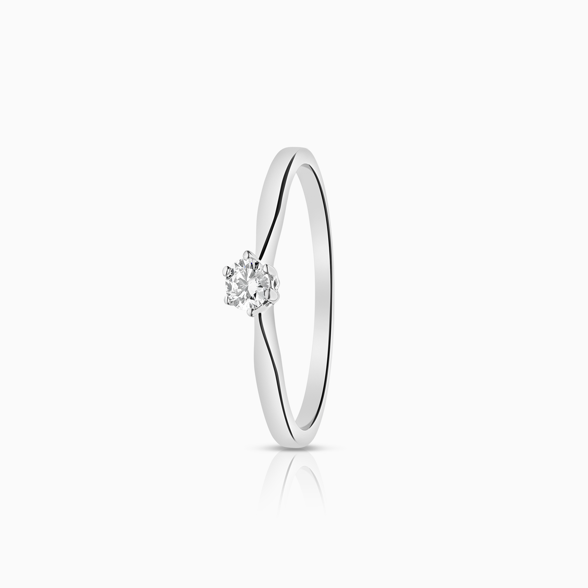 Solitärring 0,15ct 18K vitguld