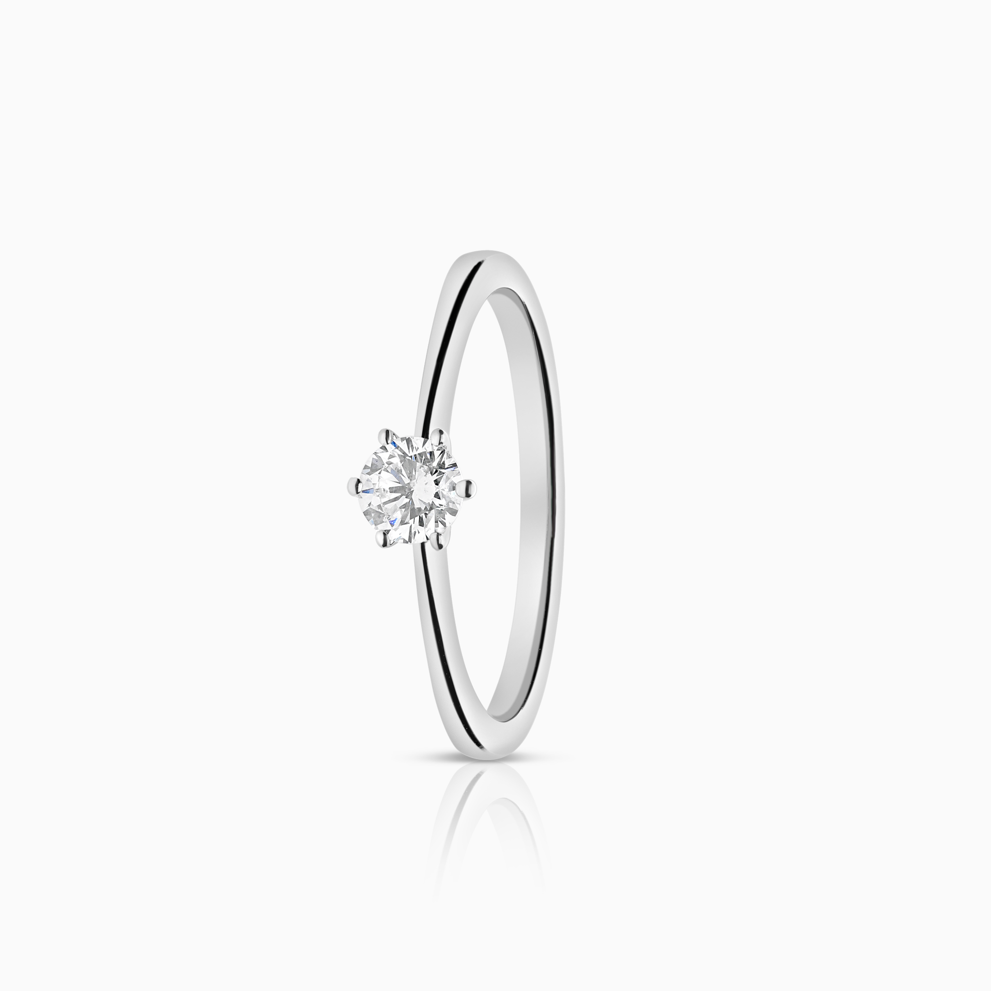 Solitärring 0,24ct 18K vitguld