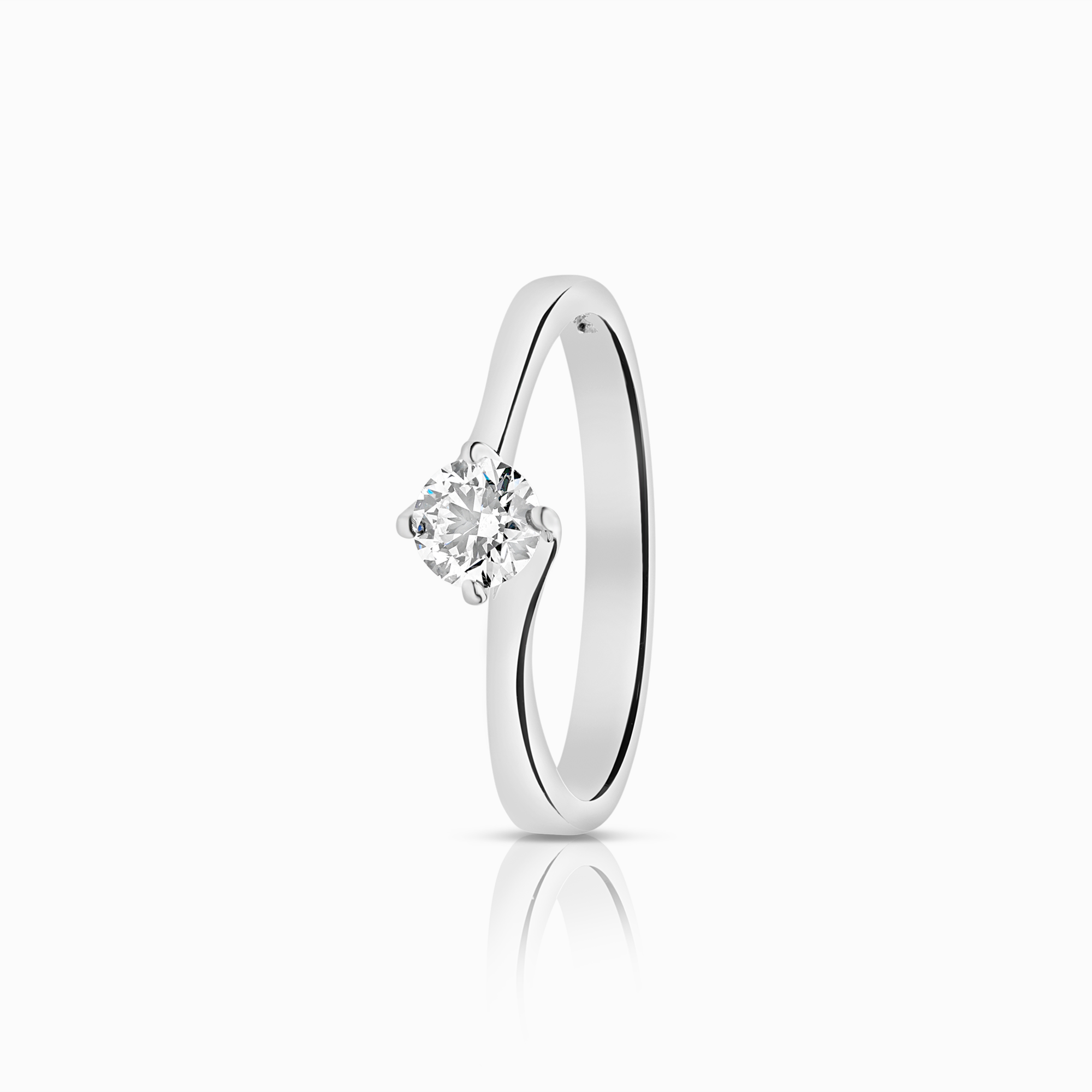 Solitärring 0,32ct Platina 950
