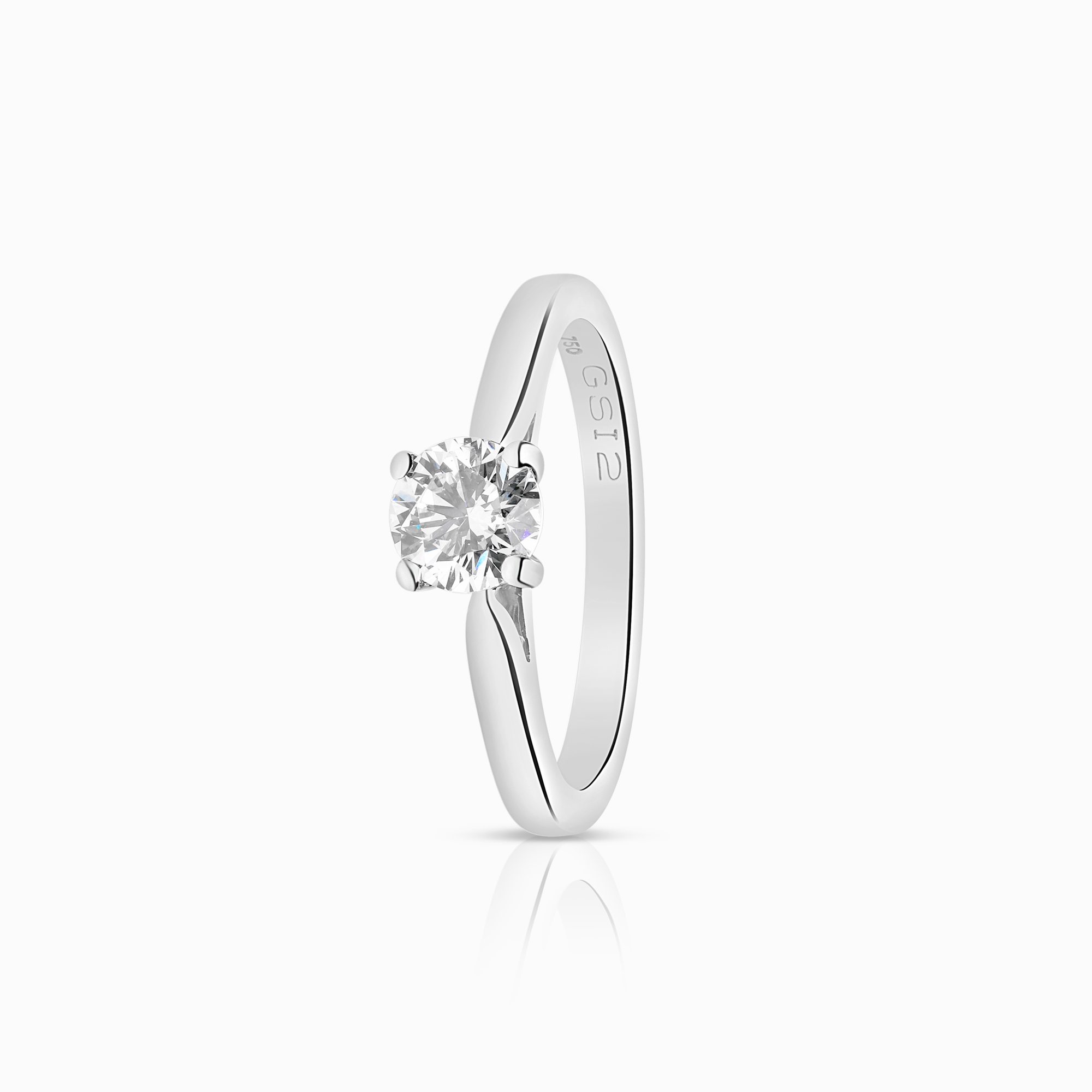 Solitärring 0,54ct 18K vitguld