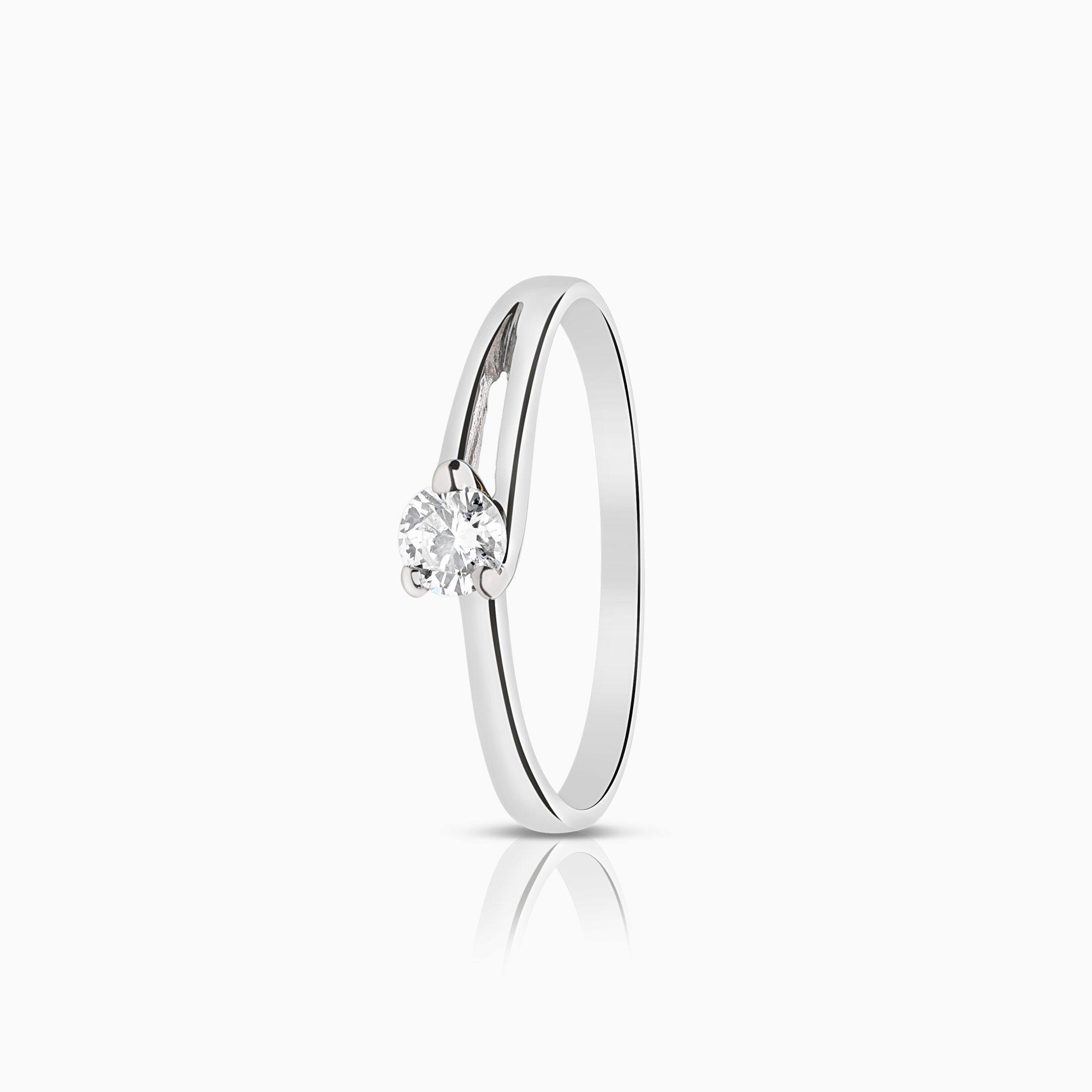 Solitärring 0,14ct 18K vitguld