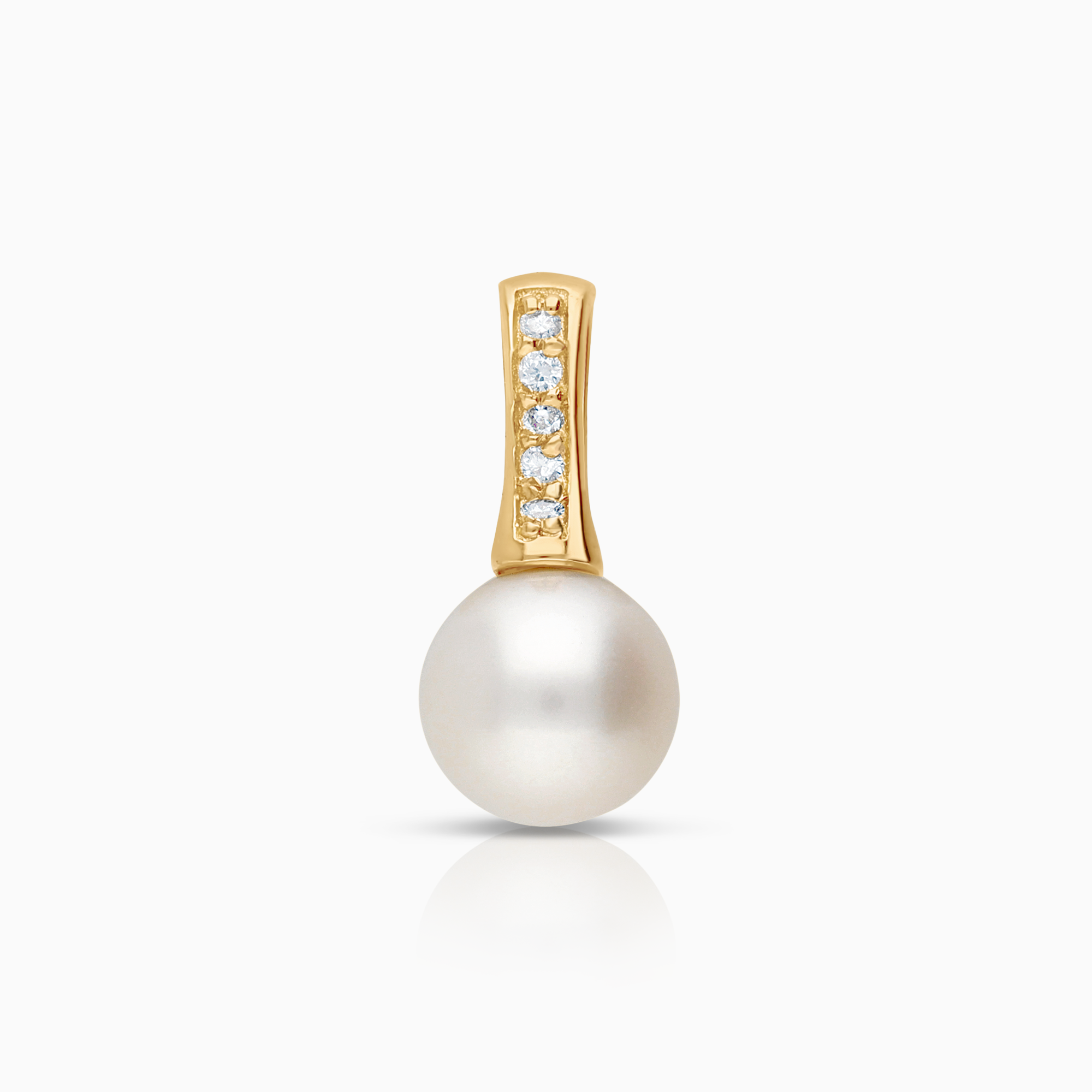 Hängsmycke med diamanter och pärla 0,02ct 18K guld