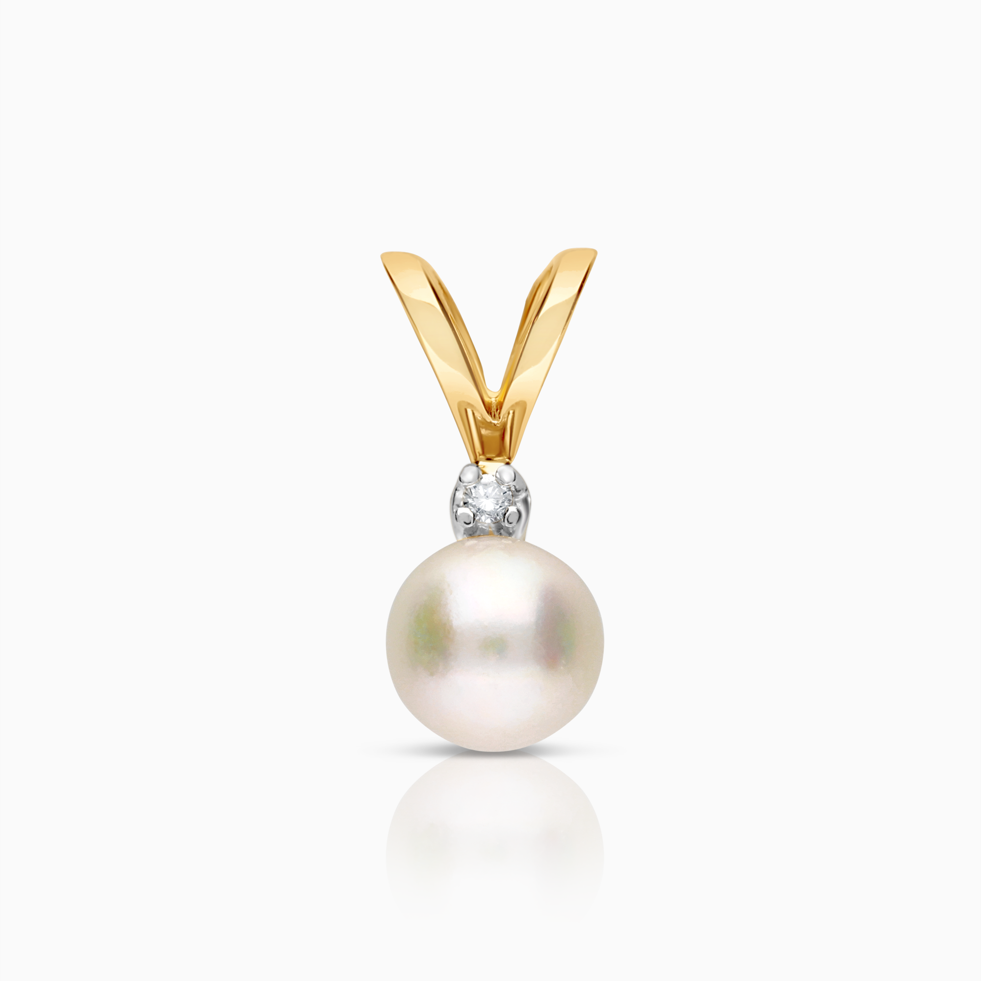 Diamanthänge med pärla 0,01ct 18K guld
