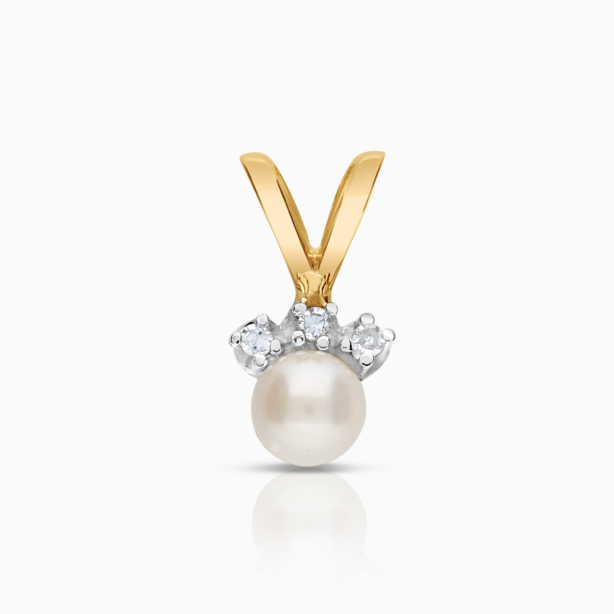 Pärlhänge med diamanter 0,03ct 14K guld