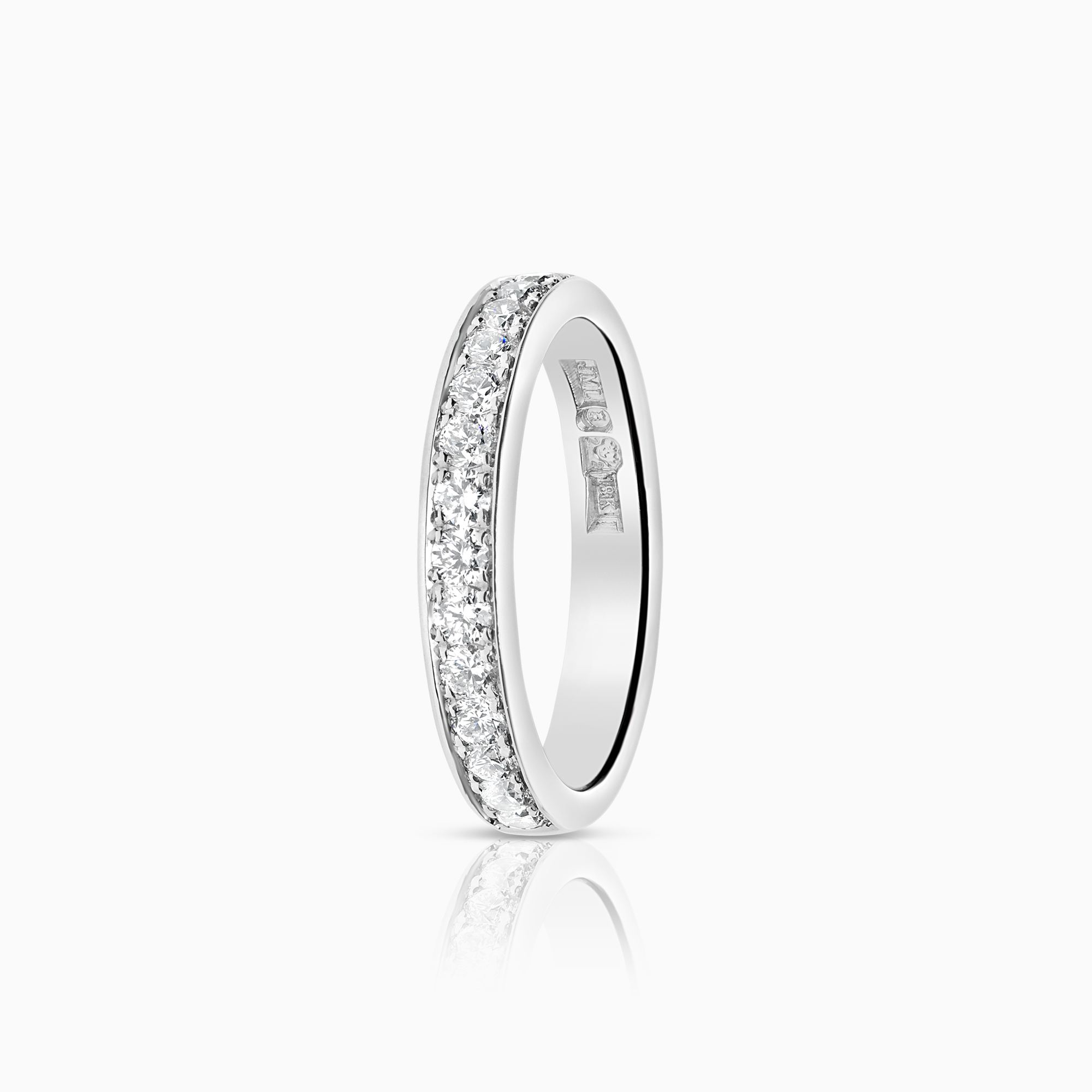 Diamantring allians 0,42ct 18K vitguld