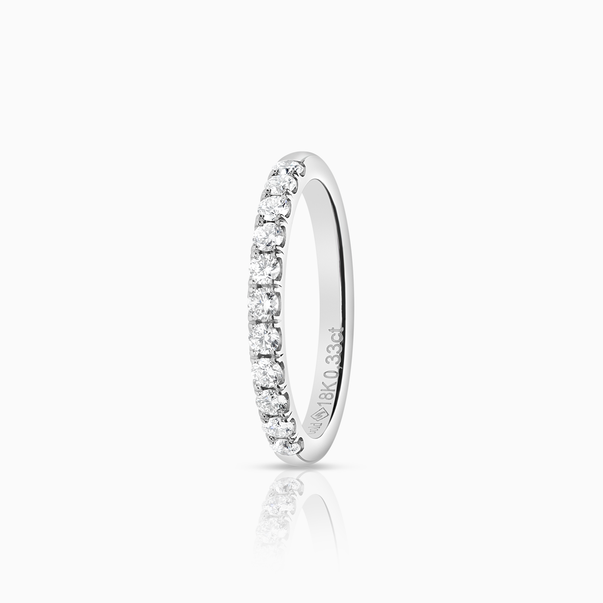 Alliansring 0,19ct 18K vitguld