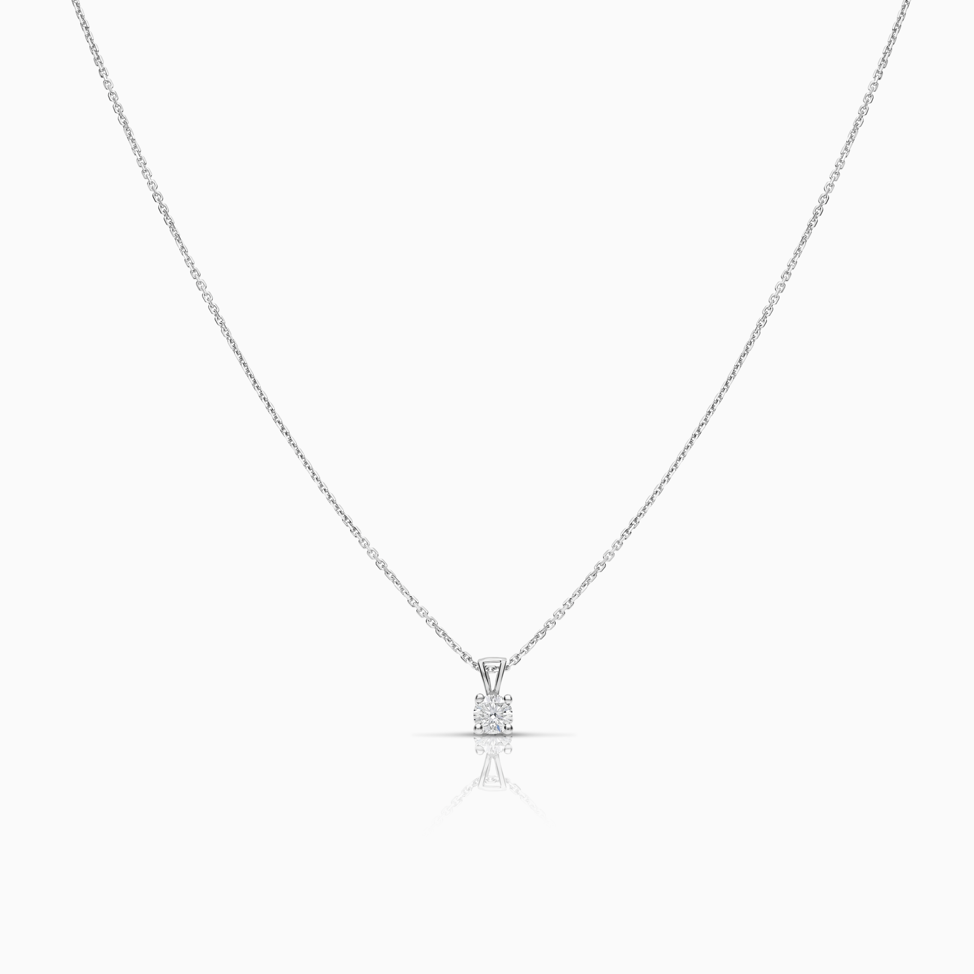 Halsband med solitärhänge 0,38ct 18K vitguld