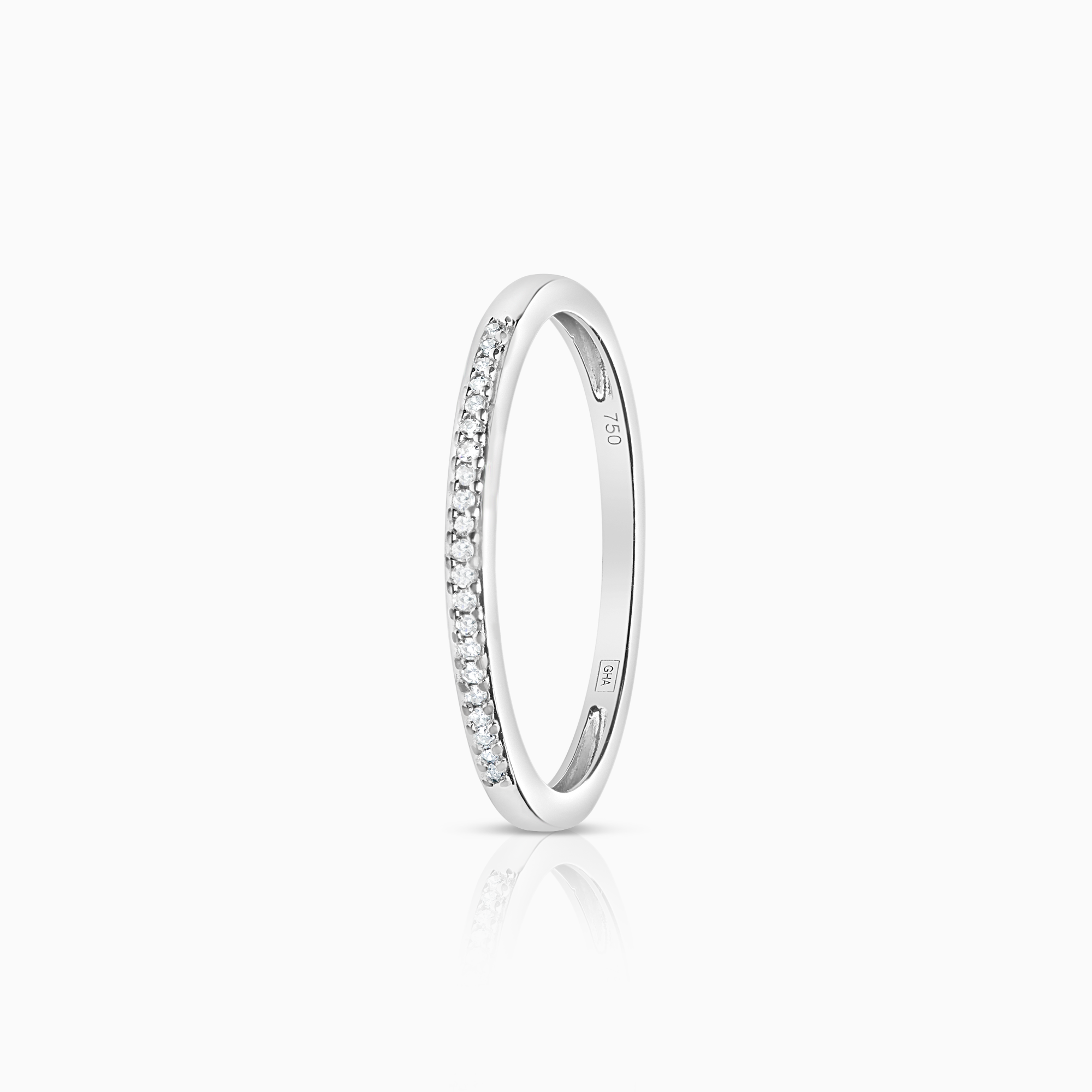 Diamantring 0,05ct 18K vitguld