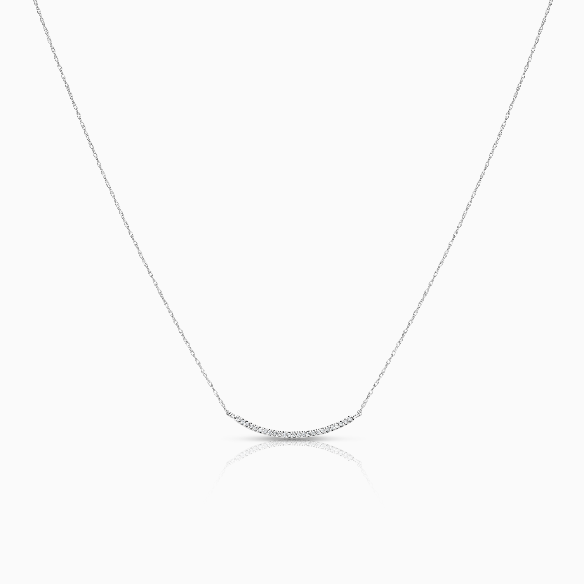 Halsband med diamanthänge 0,07ct 18K vitguld
