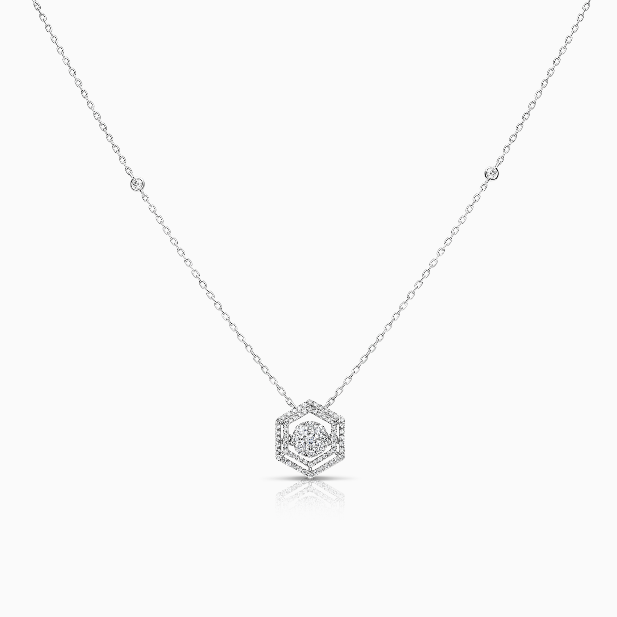 Halsband med diamanthänge 0,76ct 18K vitguld