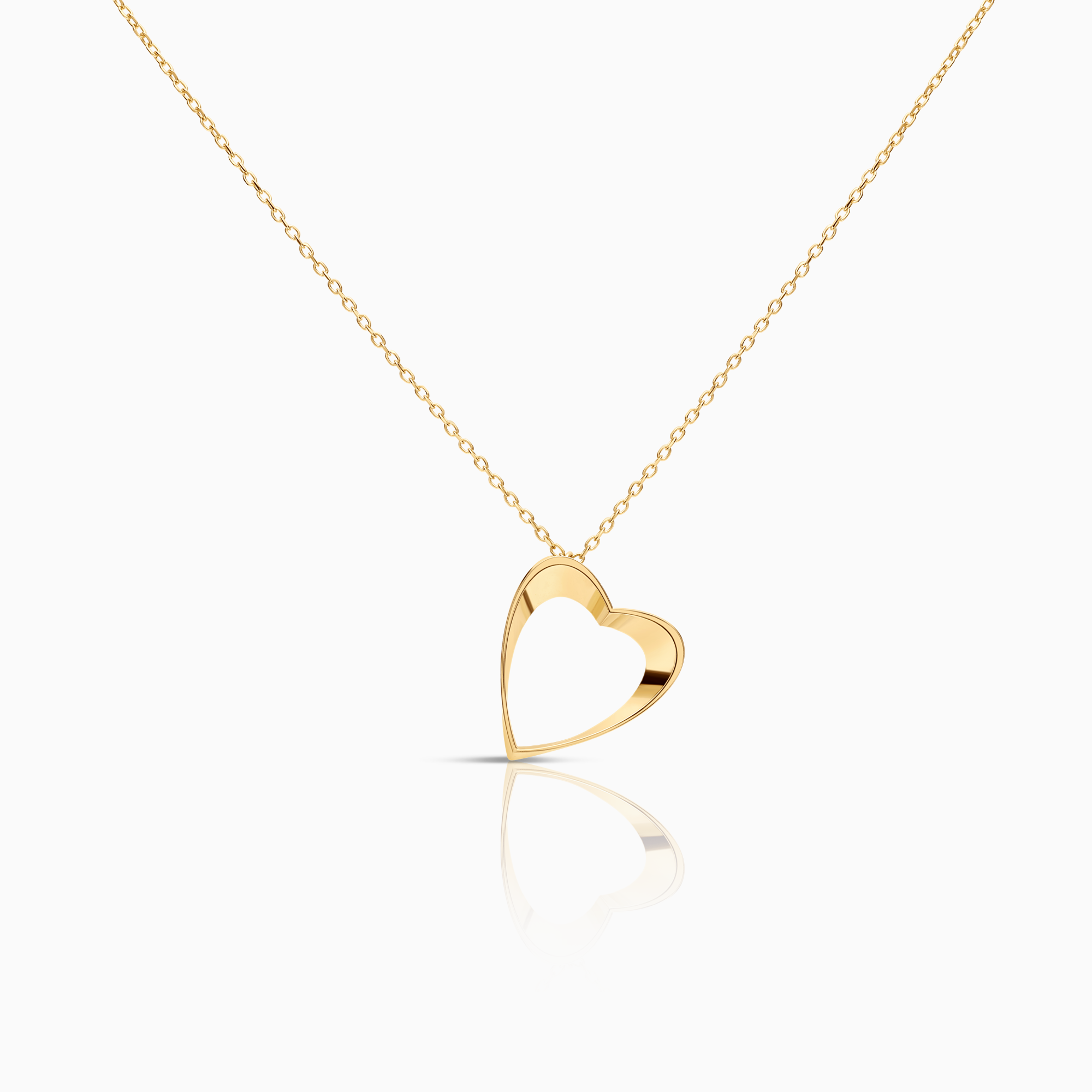 Halsband med hjärthänge 2,35g 18K guld