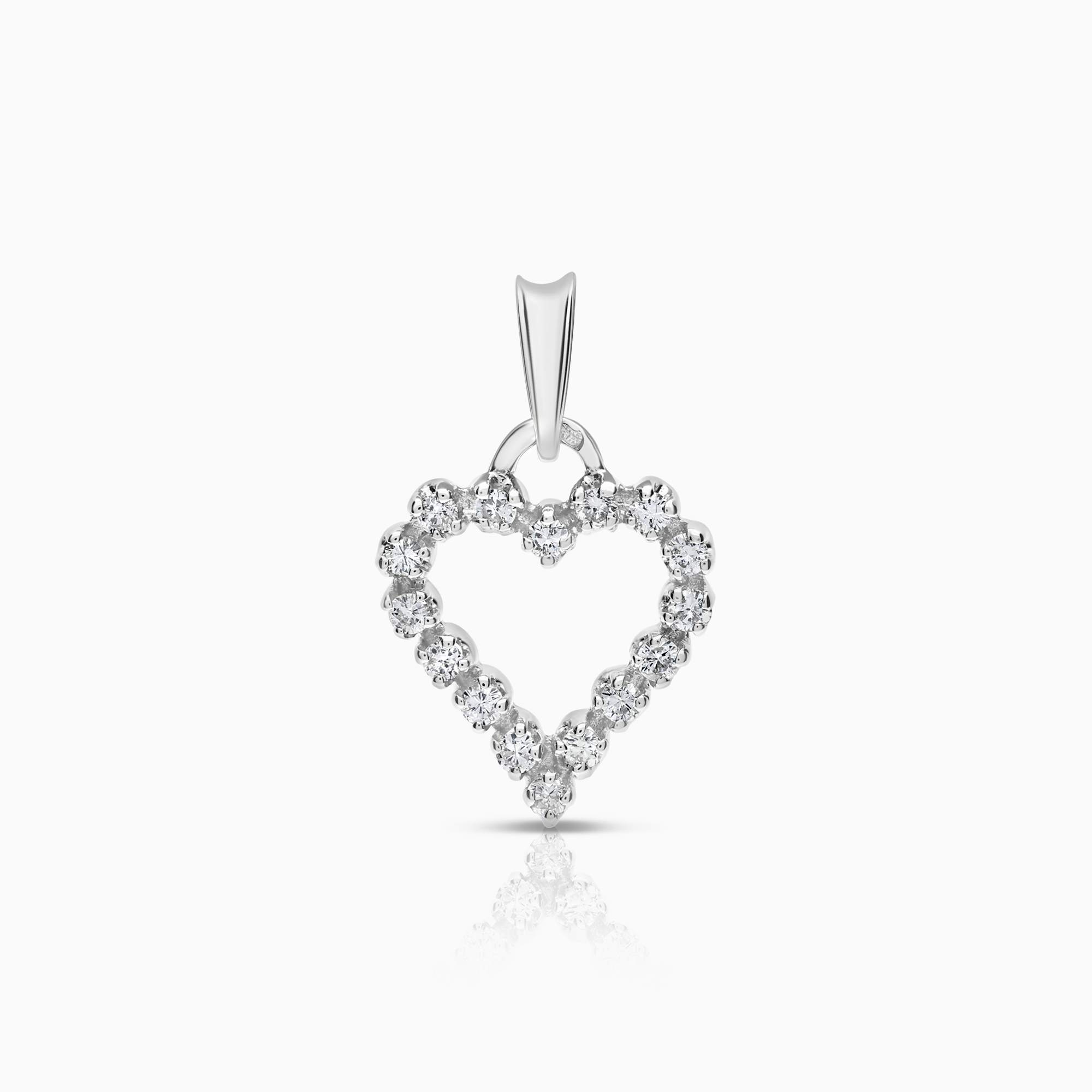 Diamanthänge hjärta 0,32ct 18K vitguld