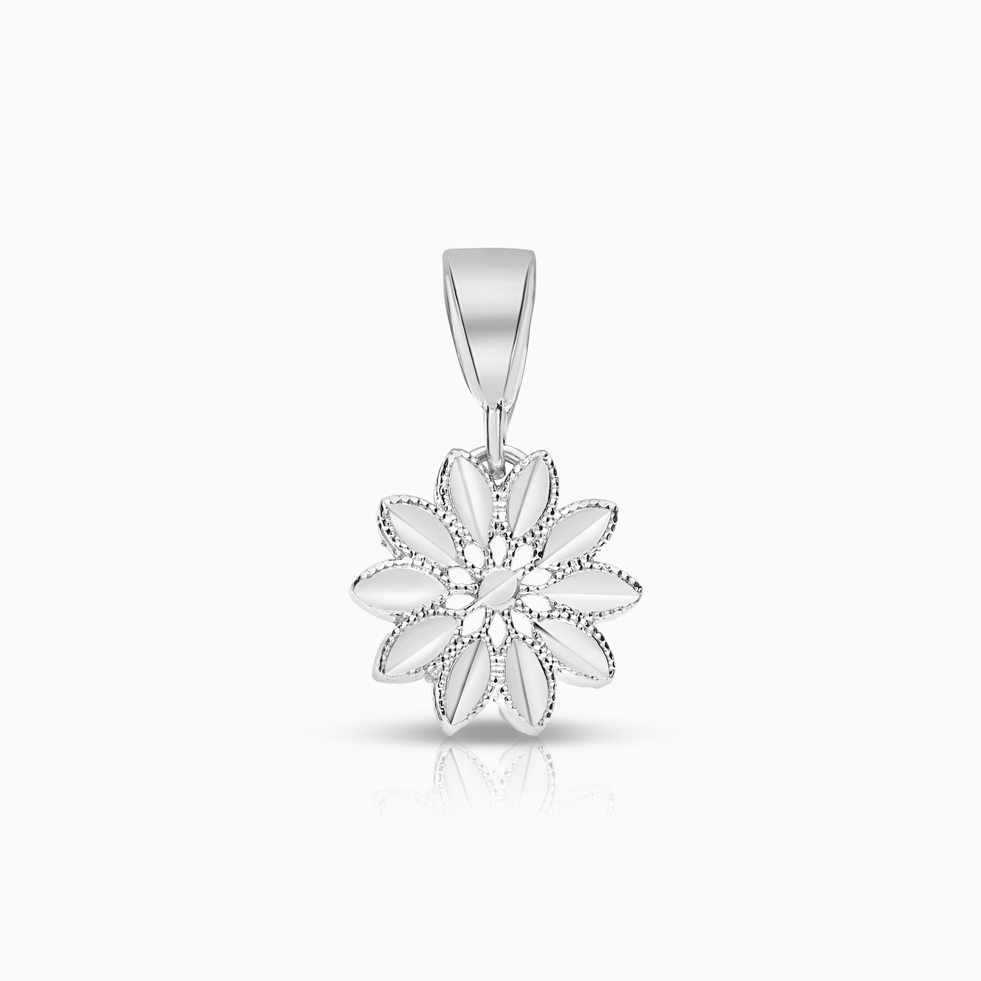 Hängsmycke blomma 1,39g 18K vitguld