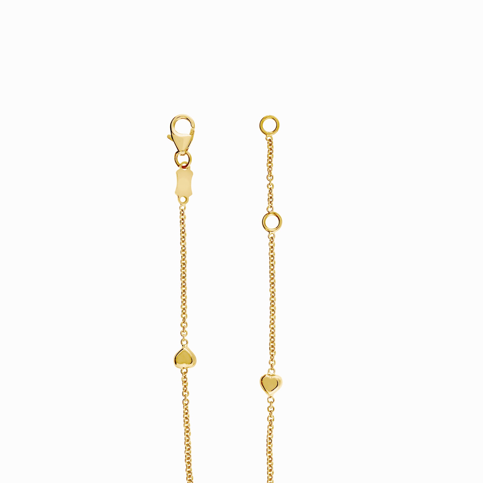 Gold bracelet with hearts 1.93g 18K gold