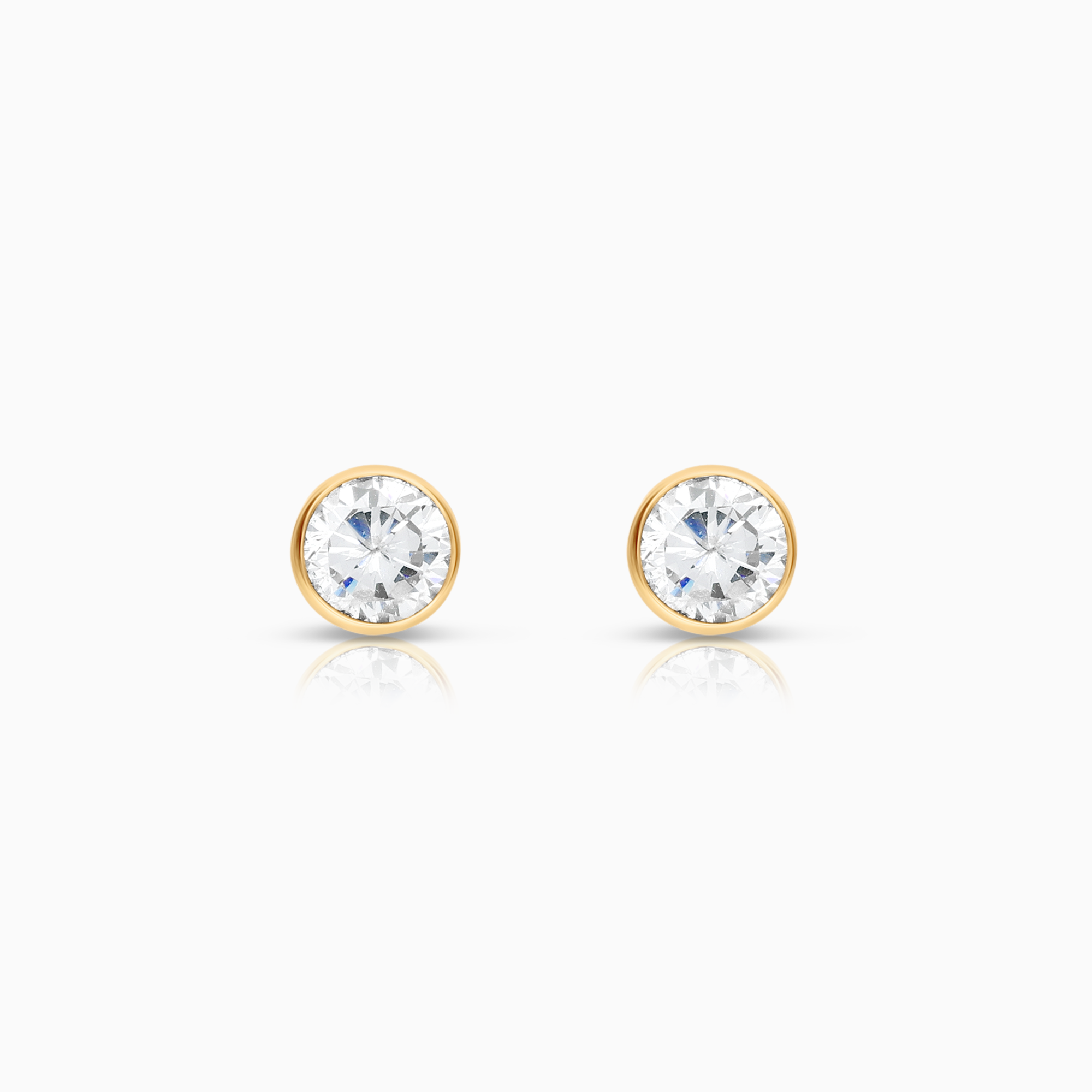 Solitärörhängen Cubic Zirconia 0,65g 18K guld