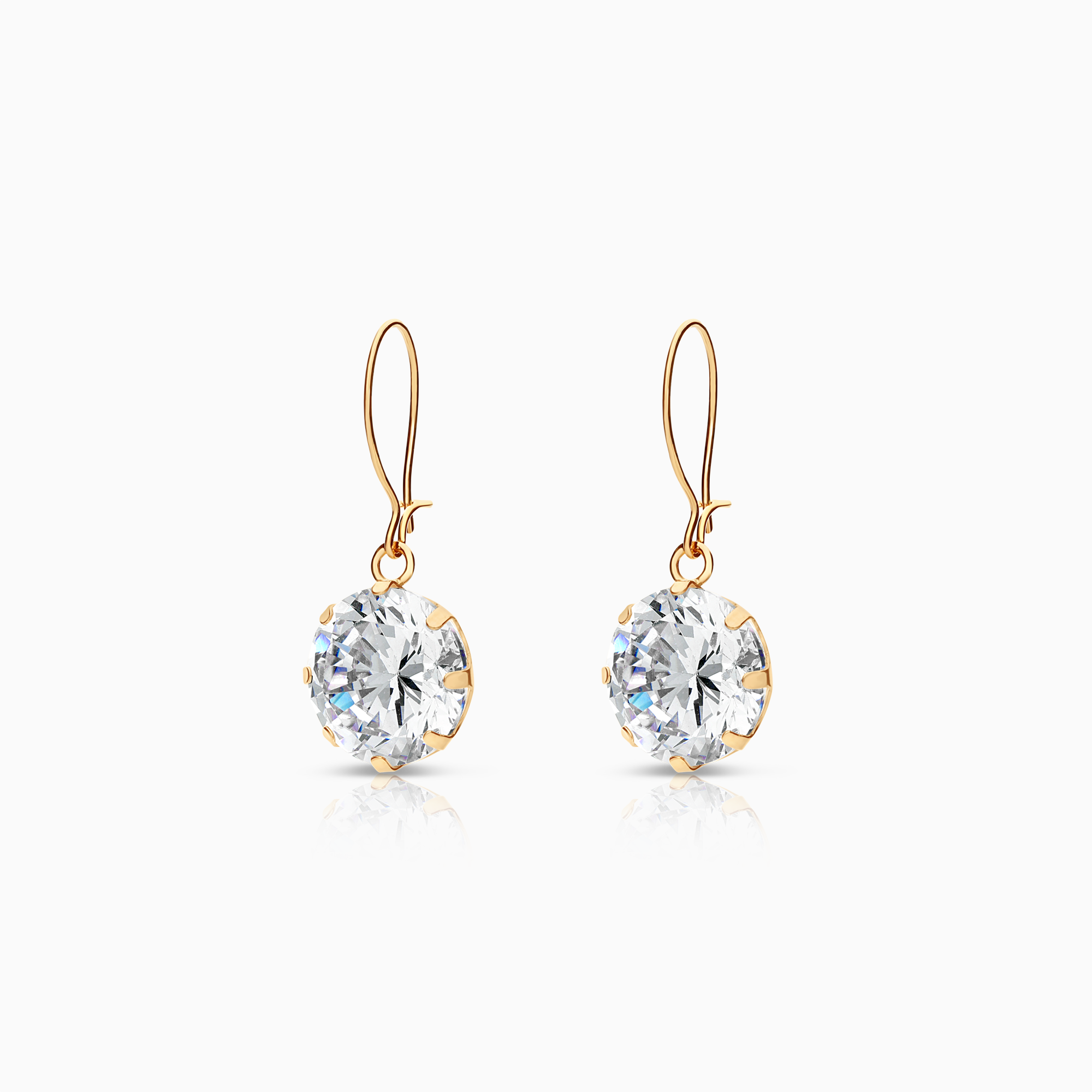 Örhängen med cubic zirconia 3,53g 18K guld