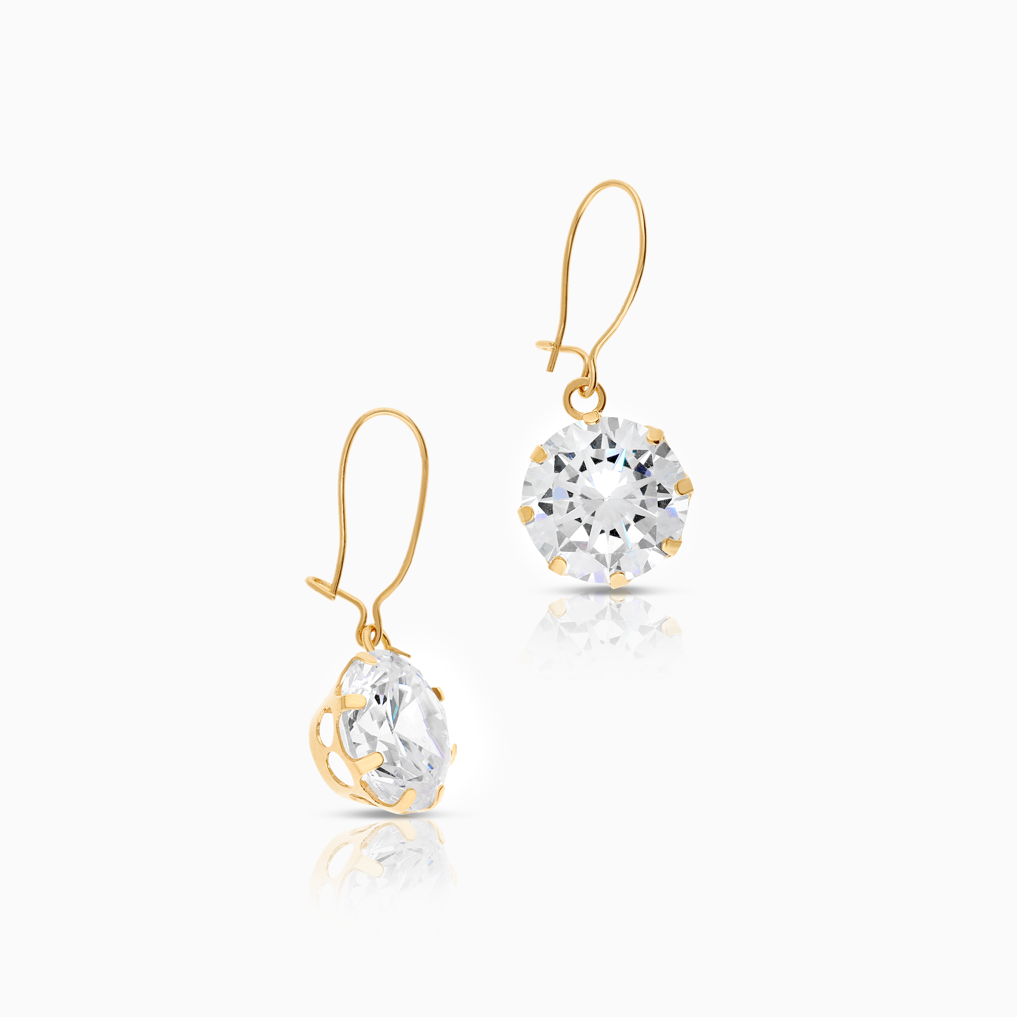 Örhängen med cubic zirconia 3,53g 18K guld