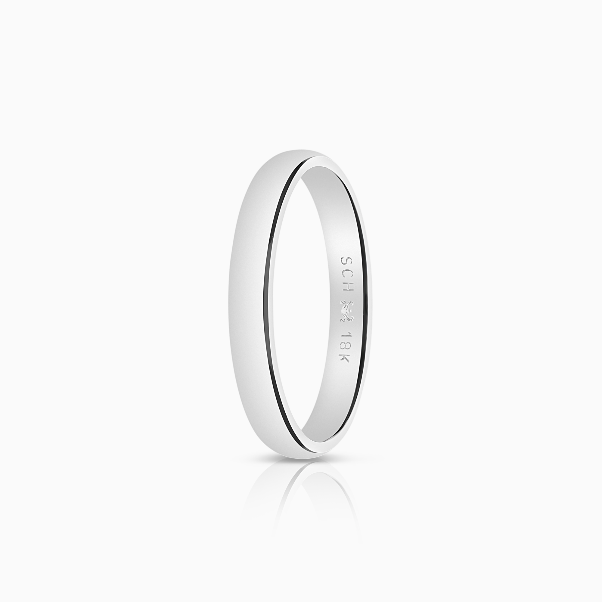 Slät ring 4,84g 18K vitguld.