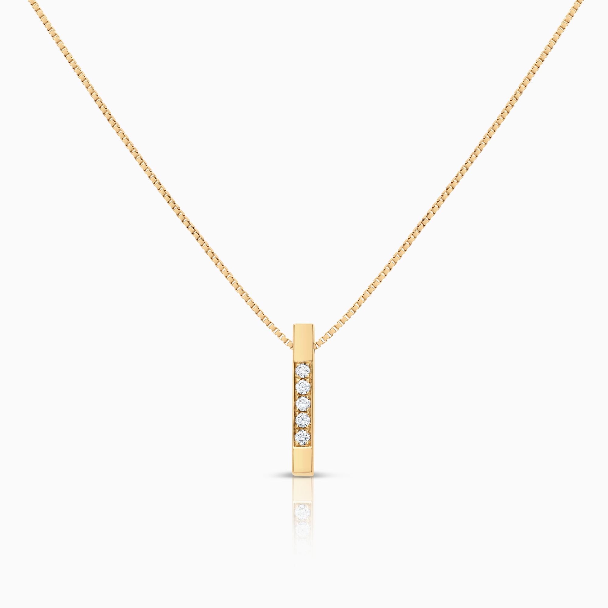 Necklace with diamond pendant 0.25ct 18K gold