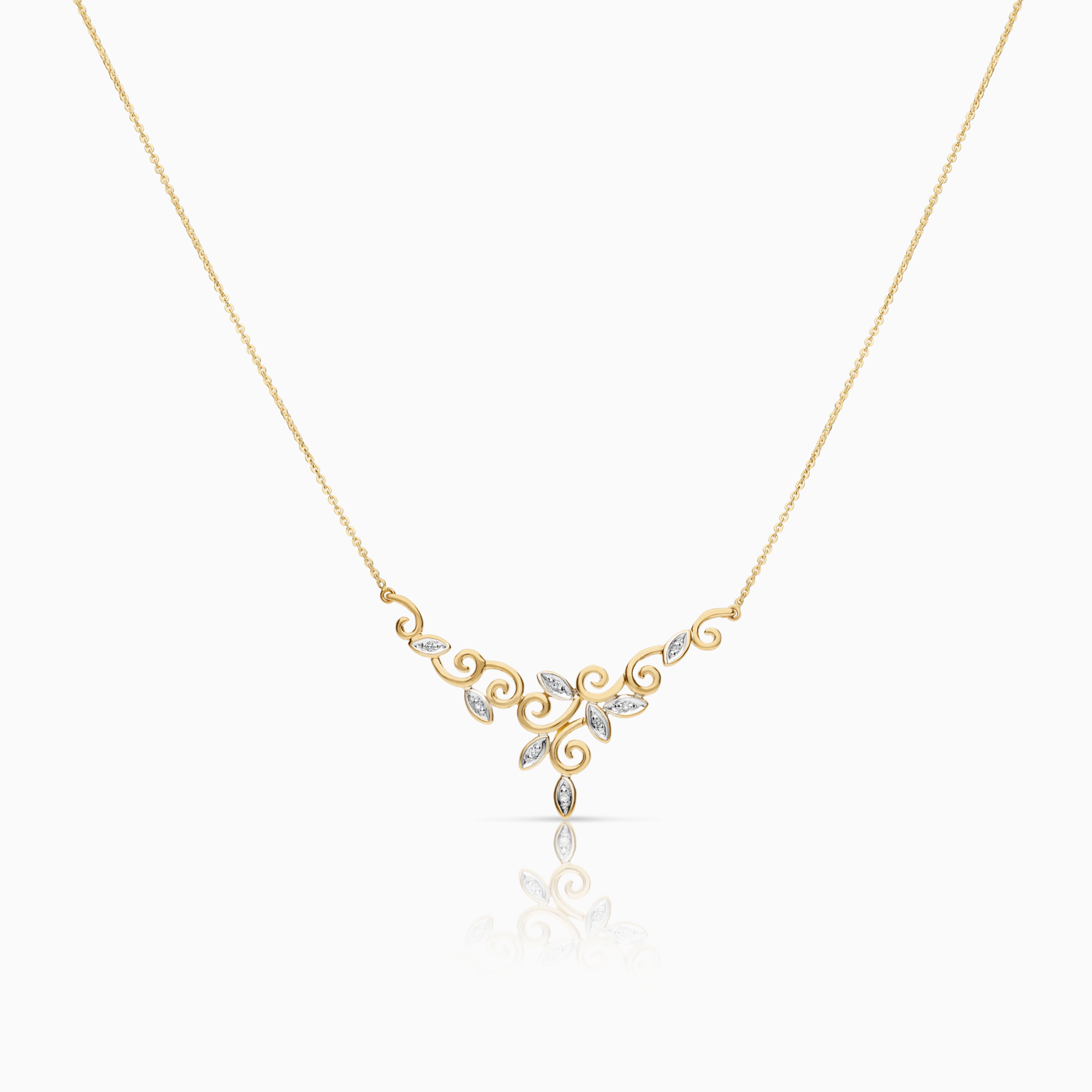 Diamanthalsband 0,04ct 18K guld