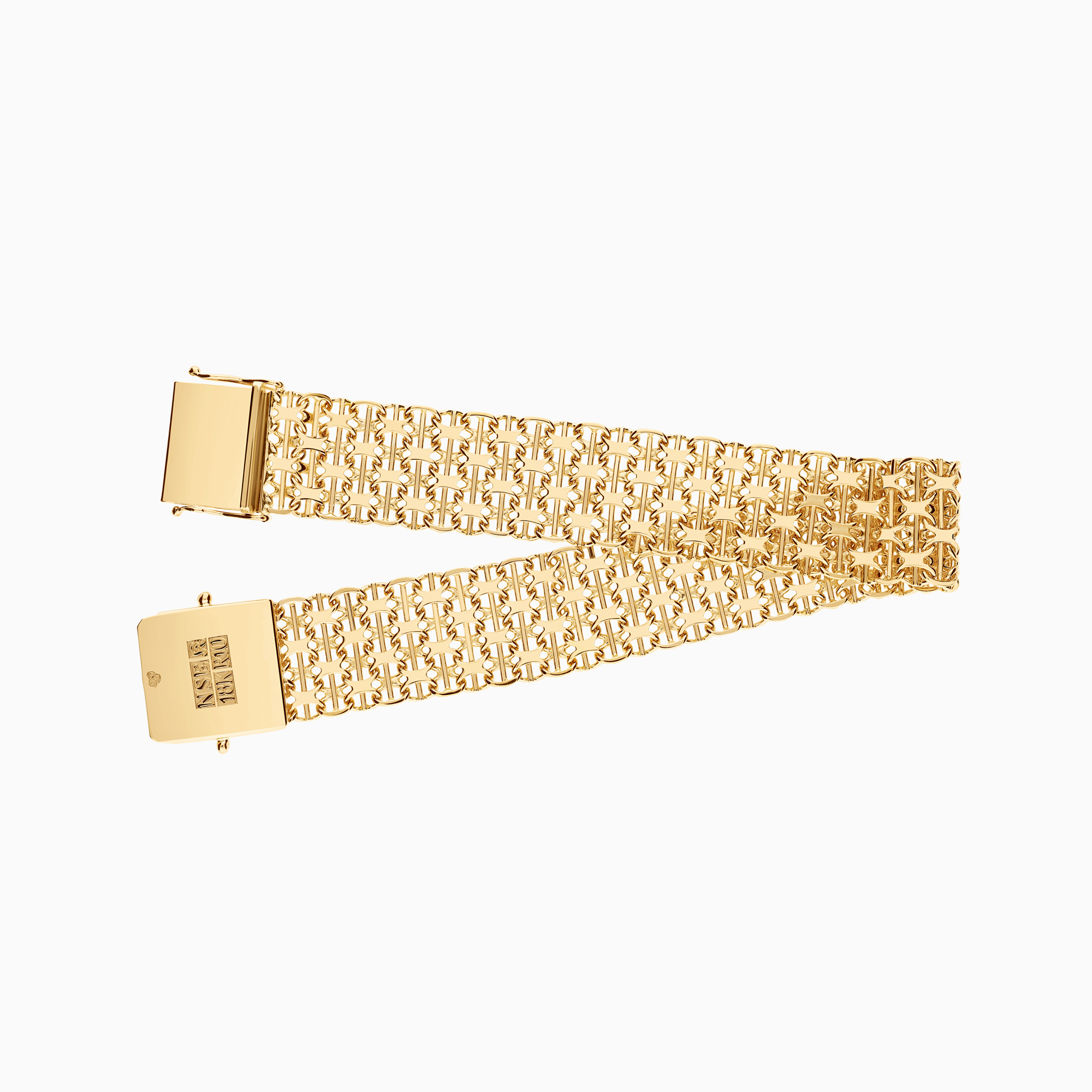 X-link bracelet 27.65g 18K gold.