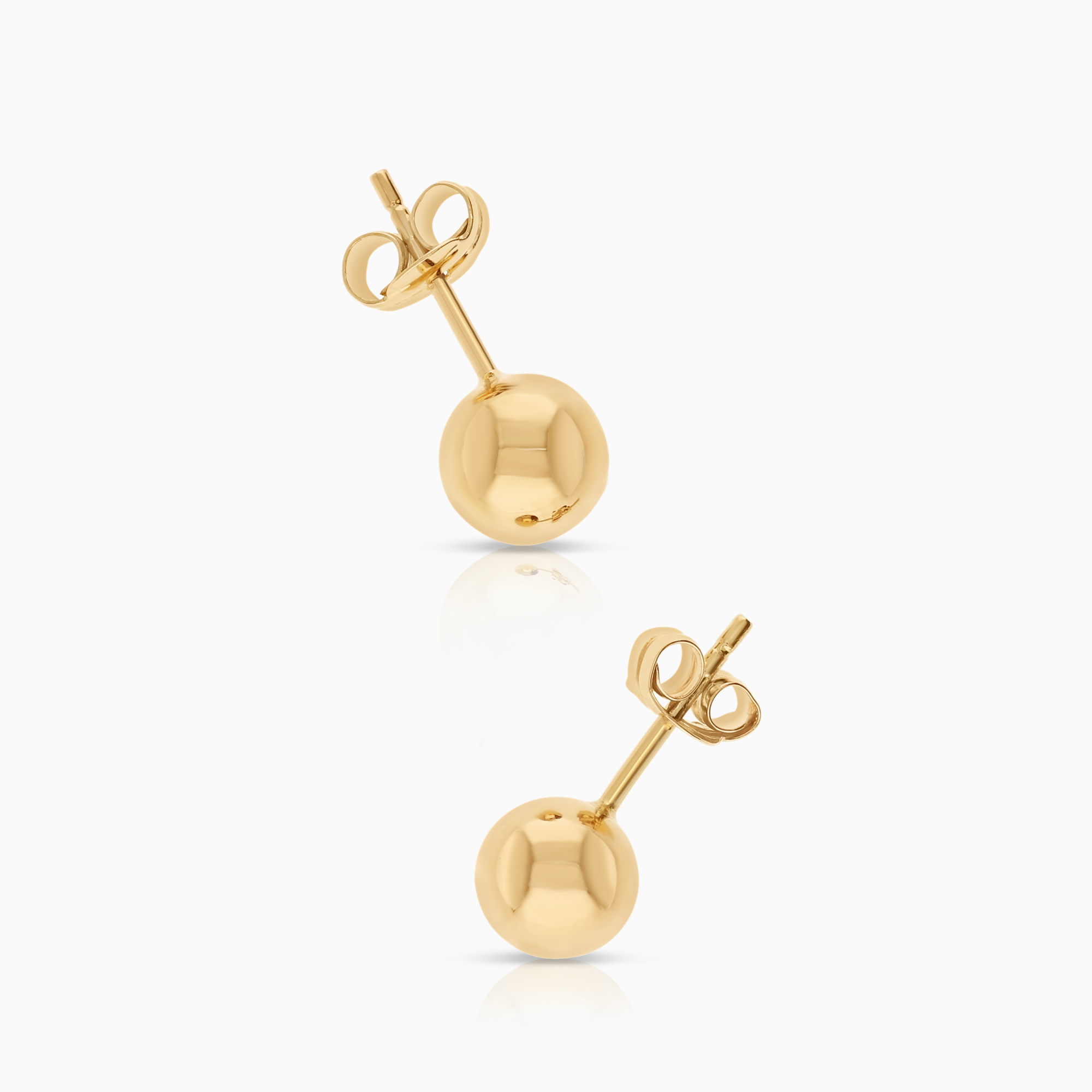 Gold stud earrings ball 0.61g 18K gold