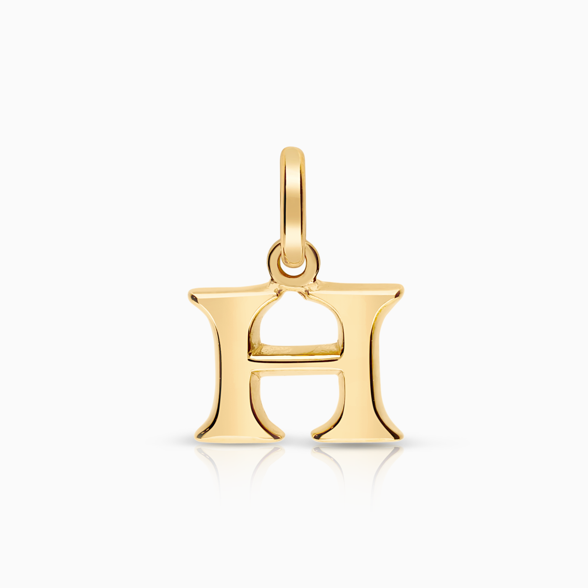 Letter H pendant 0.87g 18K gold