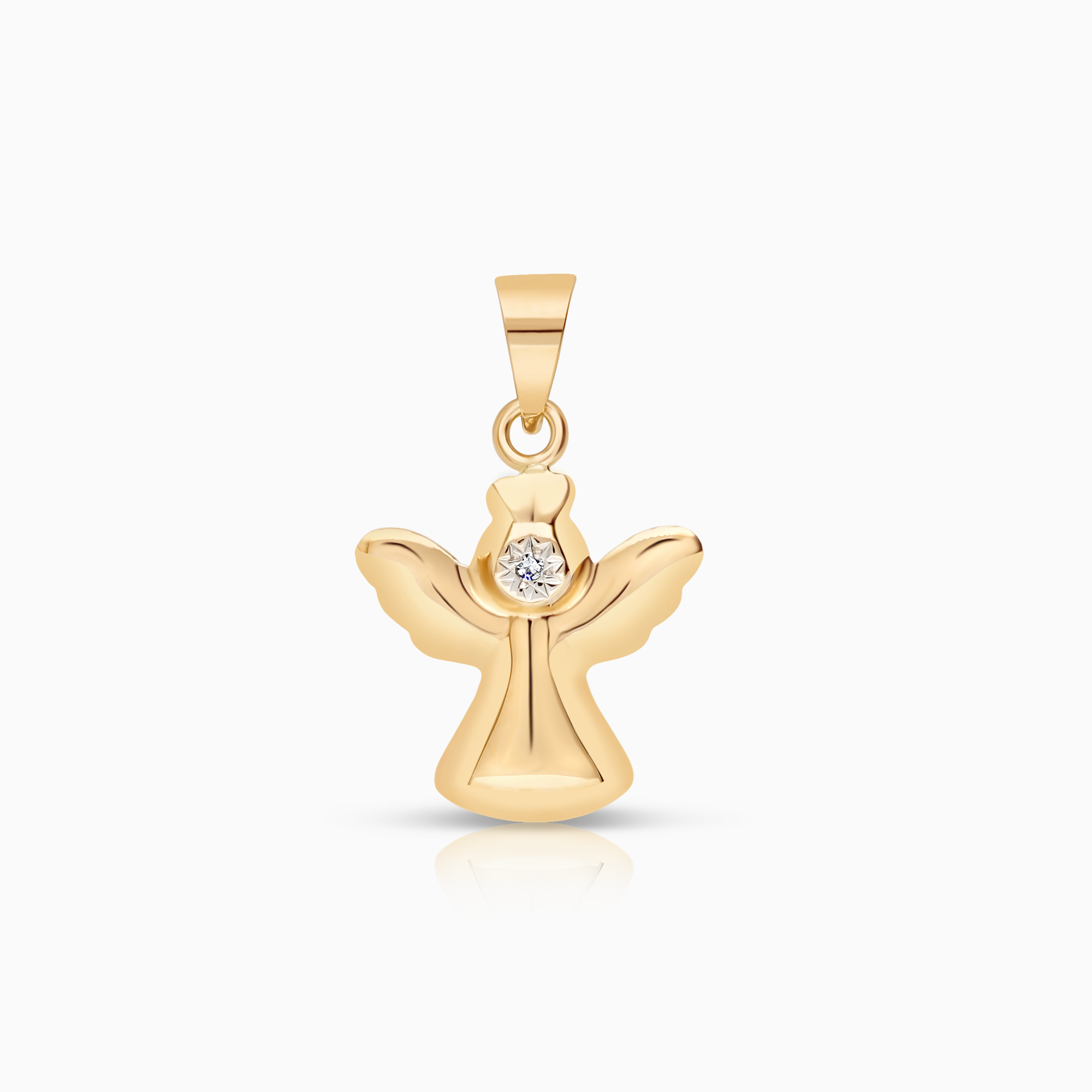 Hängsmycke ängel 0,005 ct 18K guld