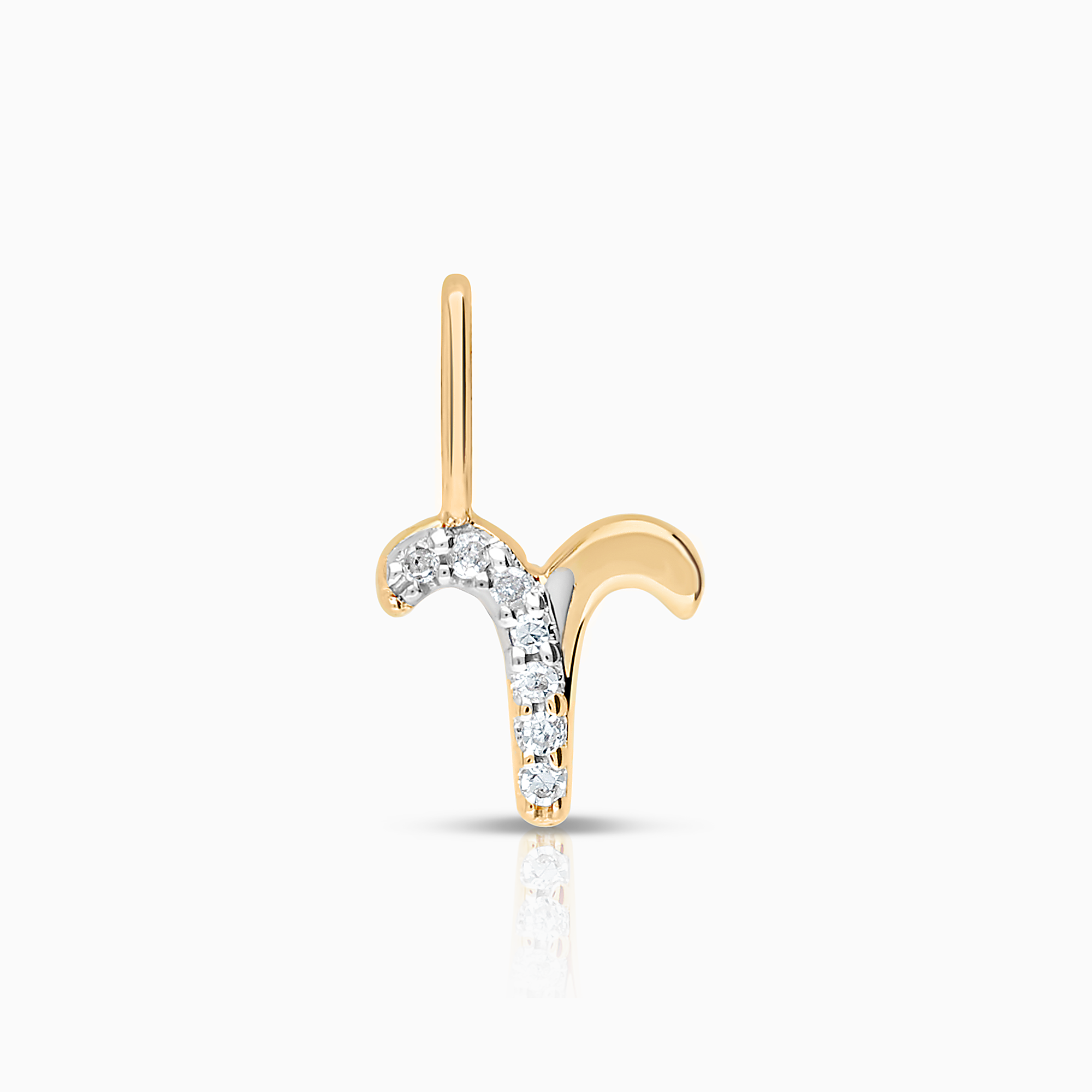 Anheng stjernetegn 0,02ct 18K gull