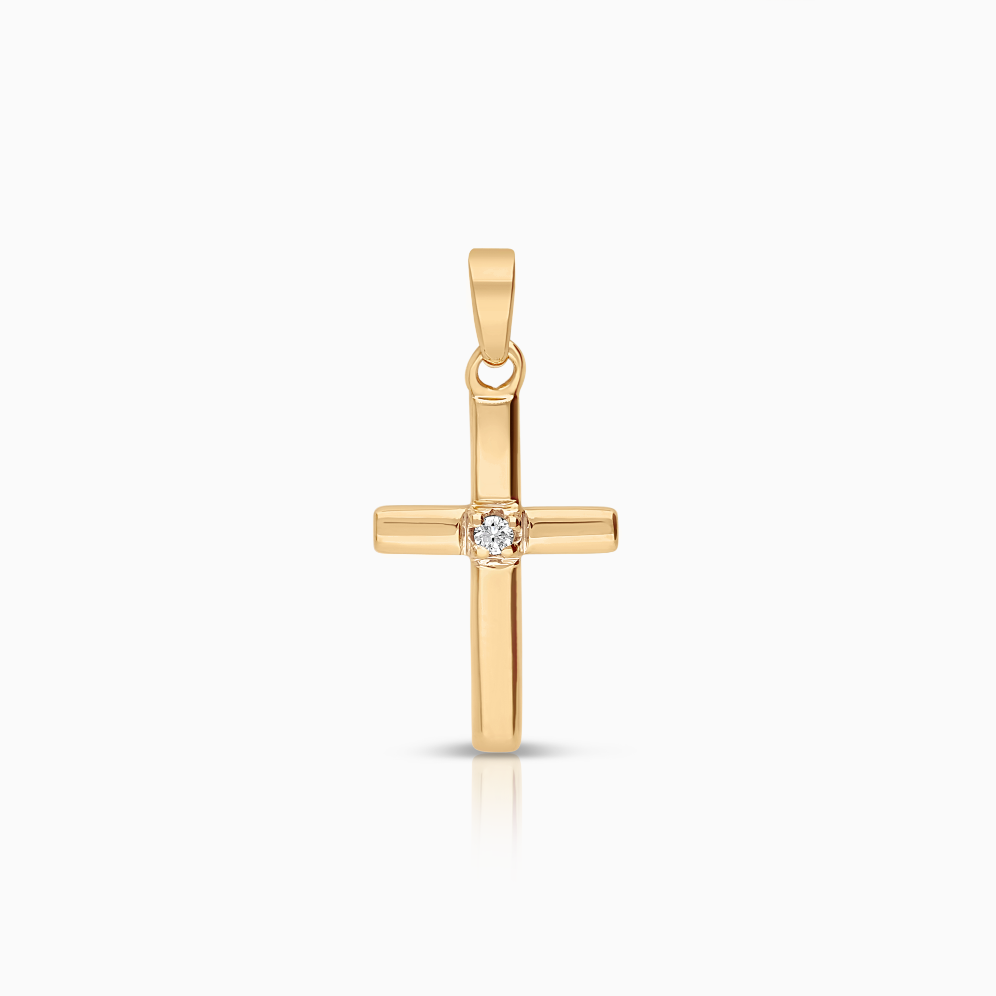 Korshänge 0,02ct 18K guld