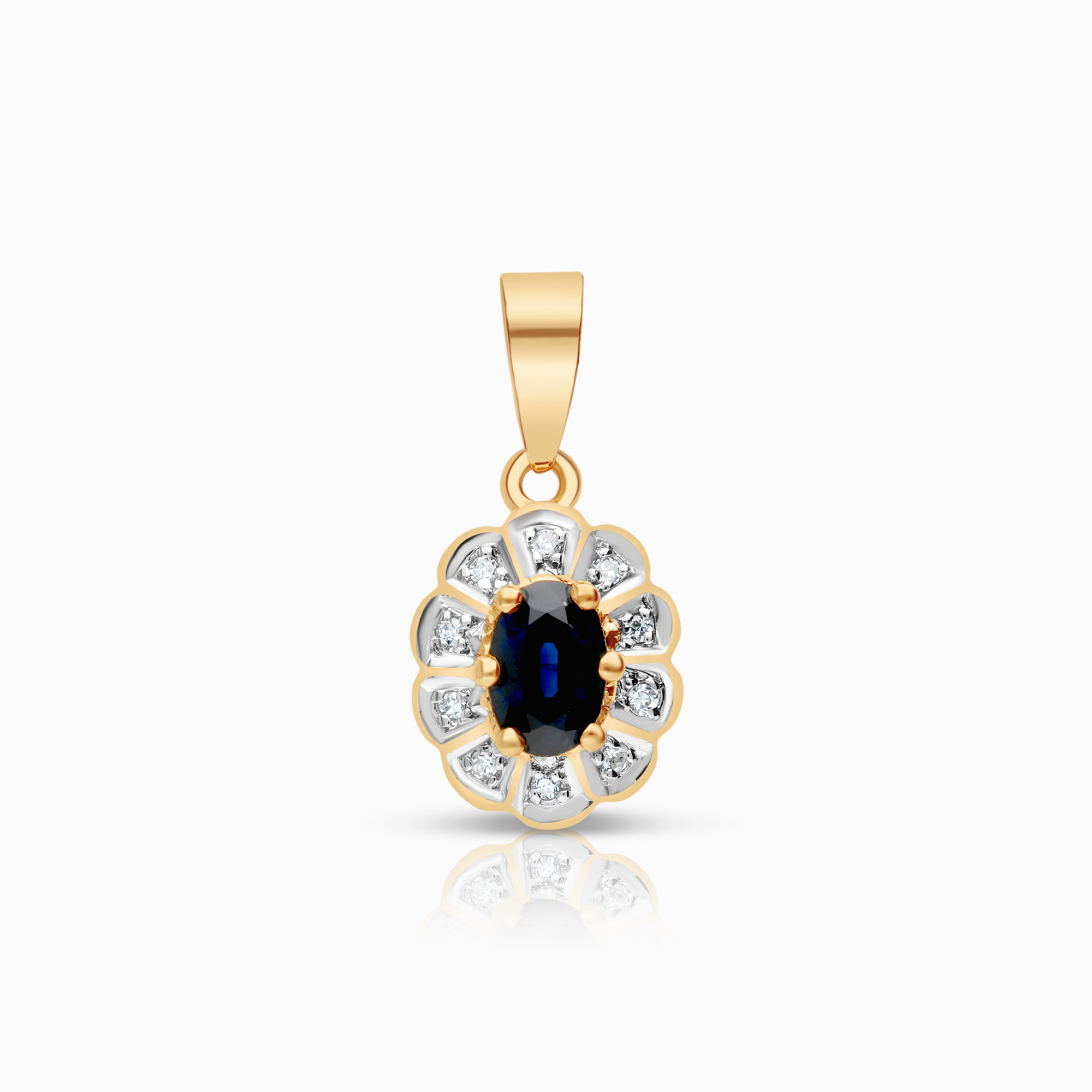Carmosé hänge safir 0,05ct 18K guld