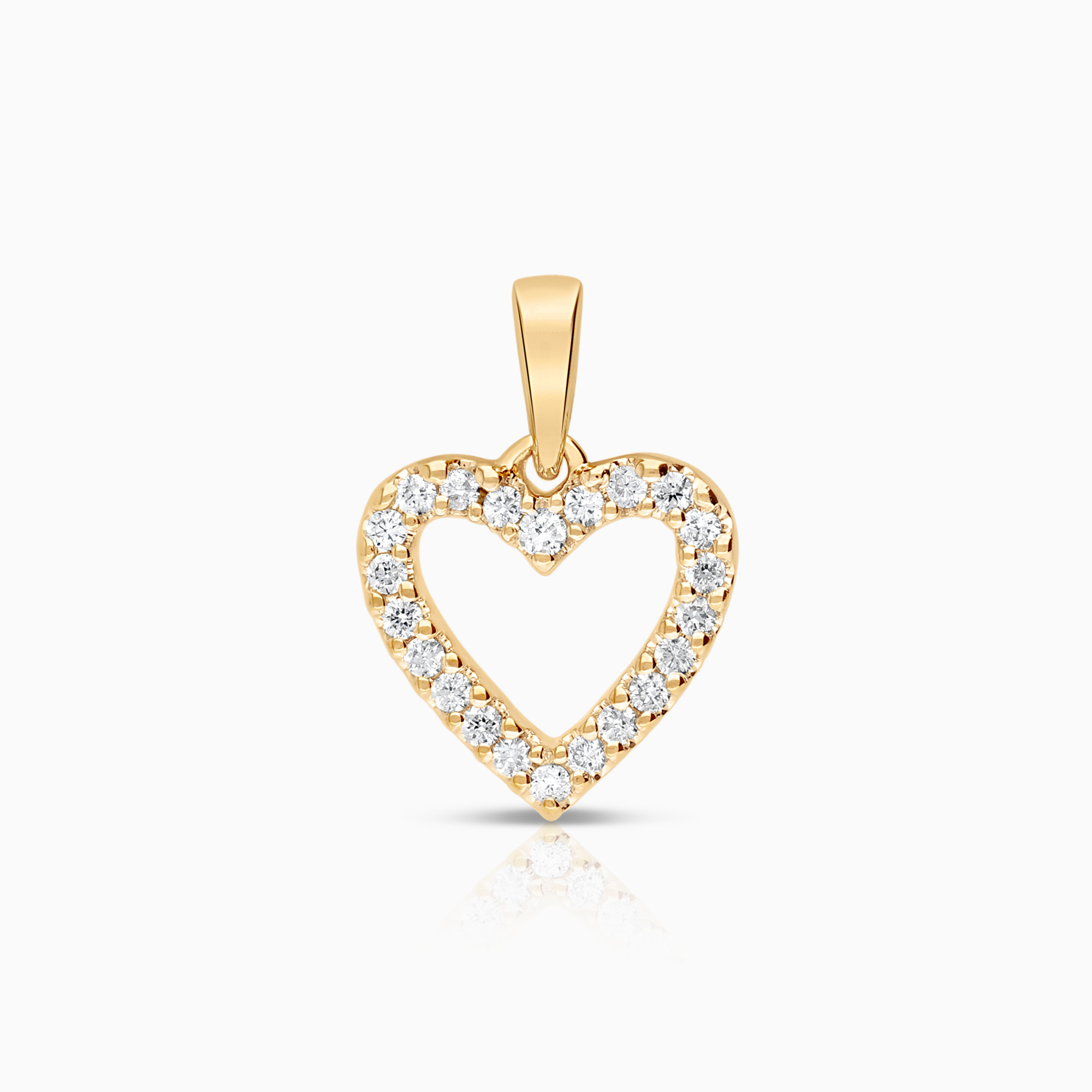Hjärta hänge 0,15ct 18K guld