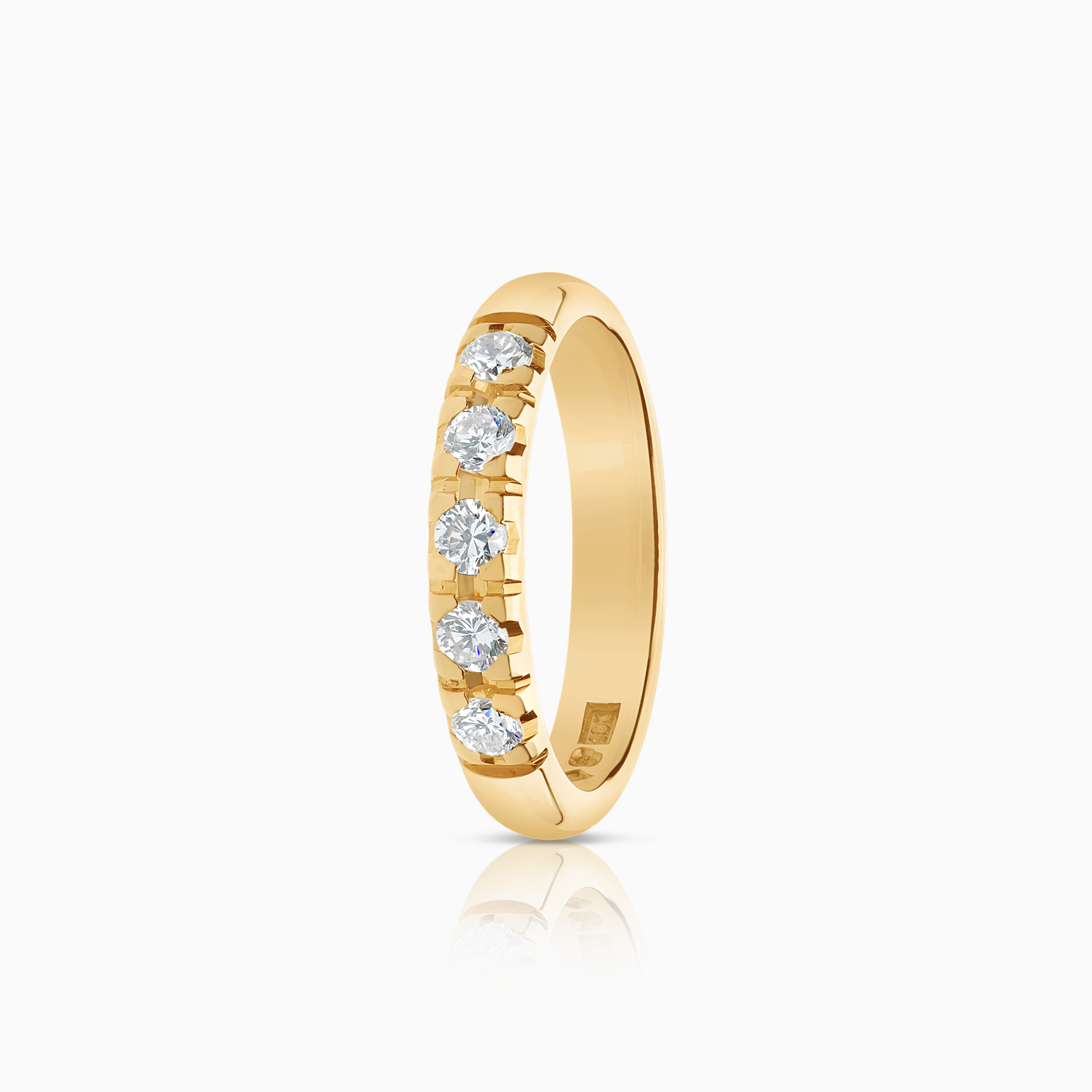 Alliansring 0,25ct 18K guld