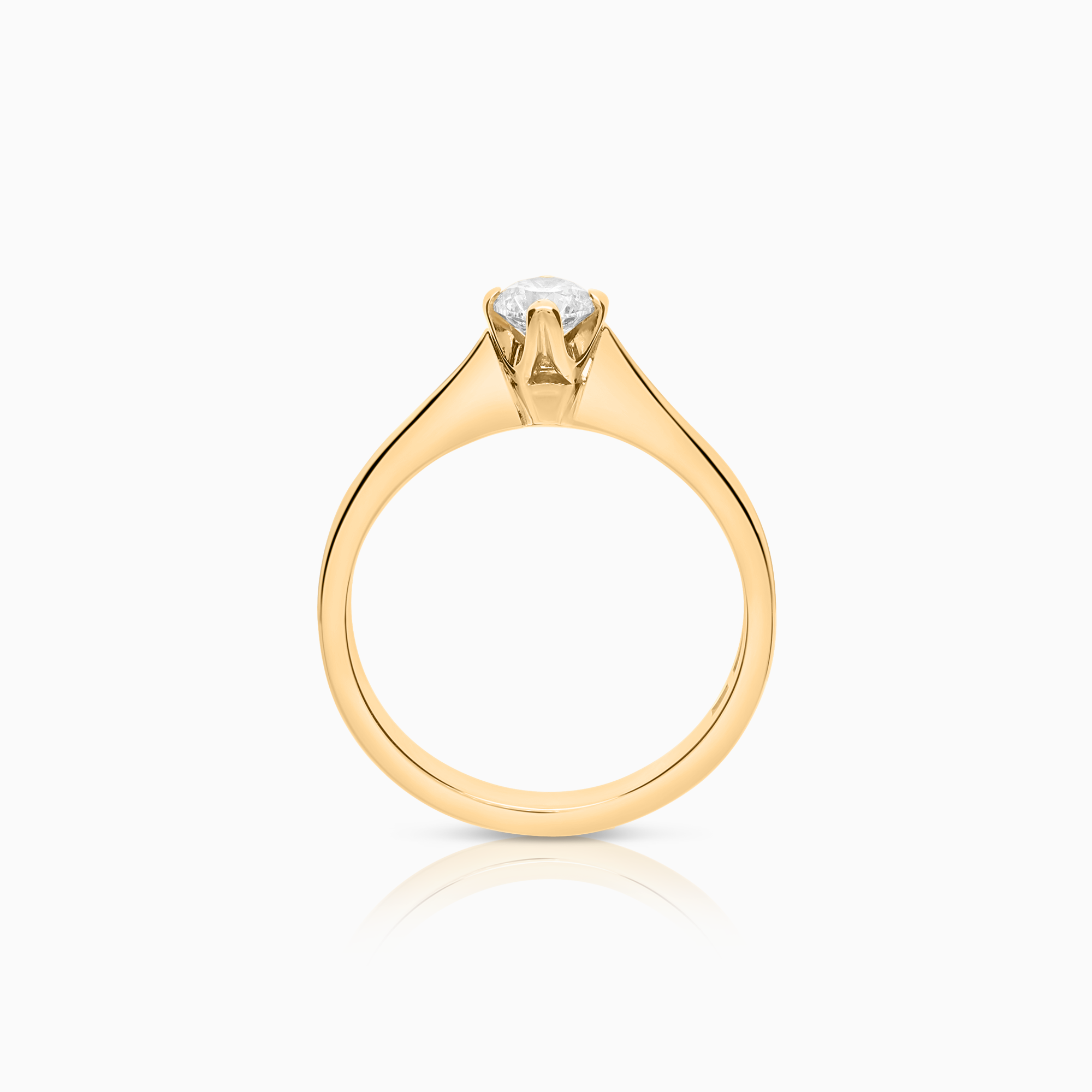 Solitaire ring 0.40ct 18K rose gold